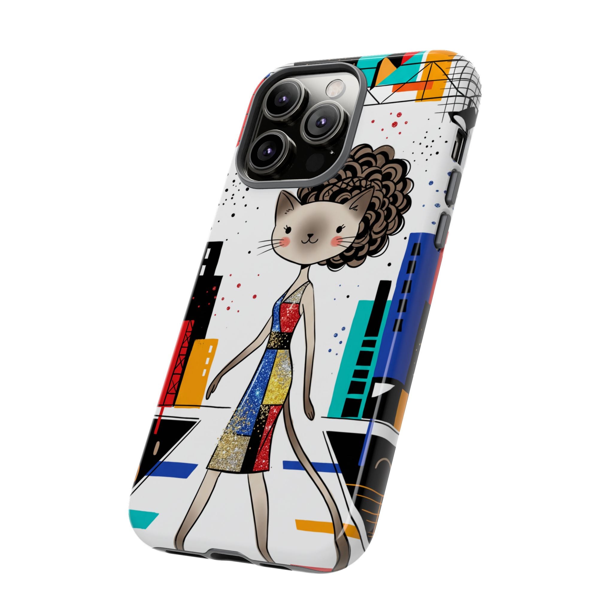 Catwalk City iPhone Case | Cute Fashion Cat