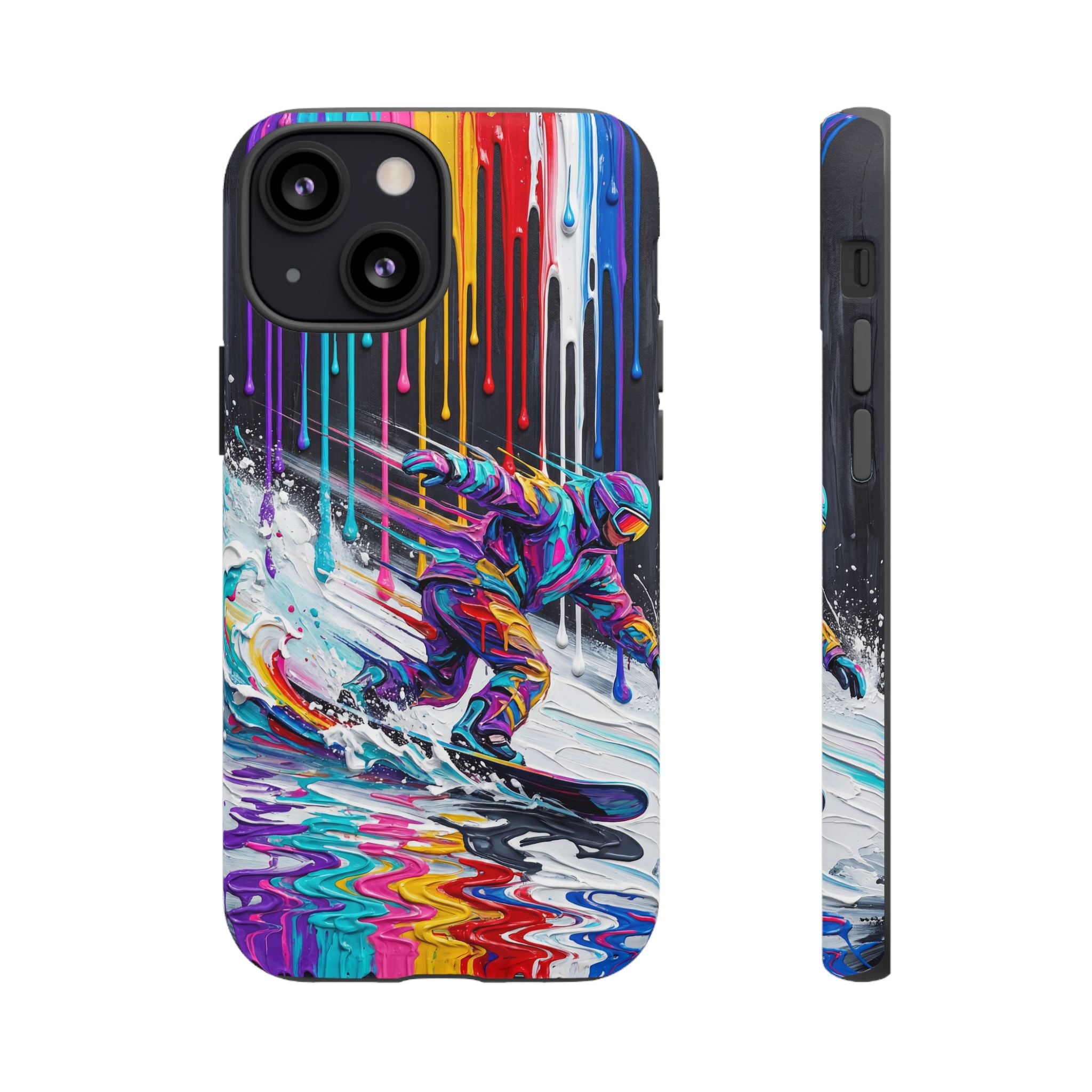Colourful Snowboarder Art iPhone Case