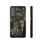 Romantic Night Walk Samsung Galaxy Phone Case | Elegant Couple Art