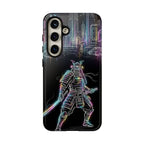 Neon Samurai Samsung Galaxy Phone Case | Cyberpunk City Armor