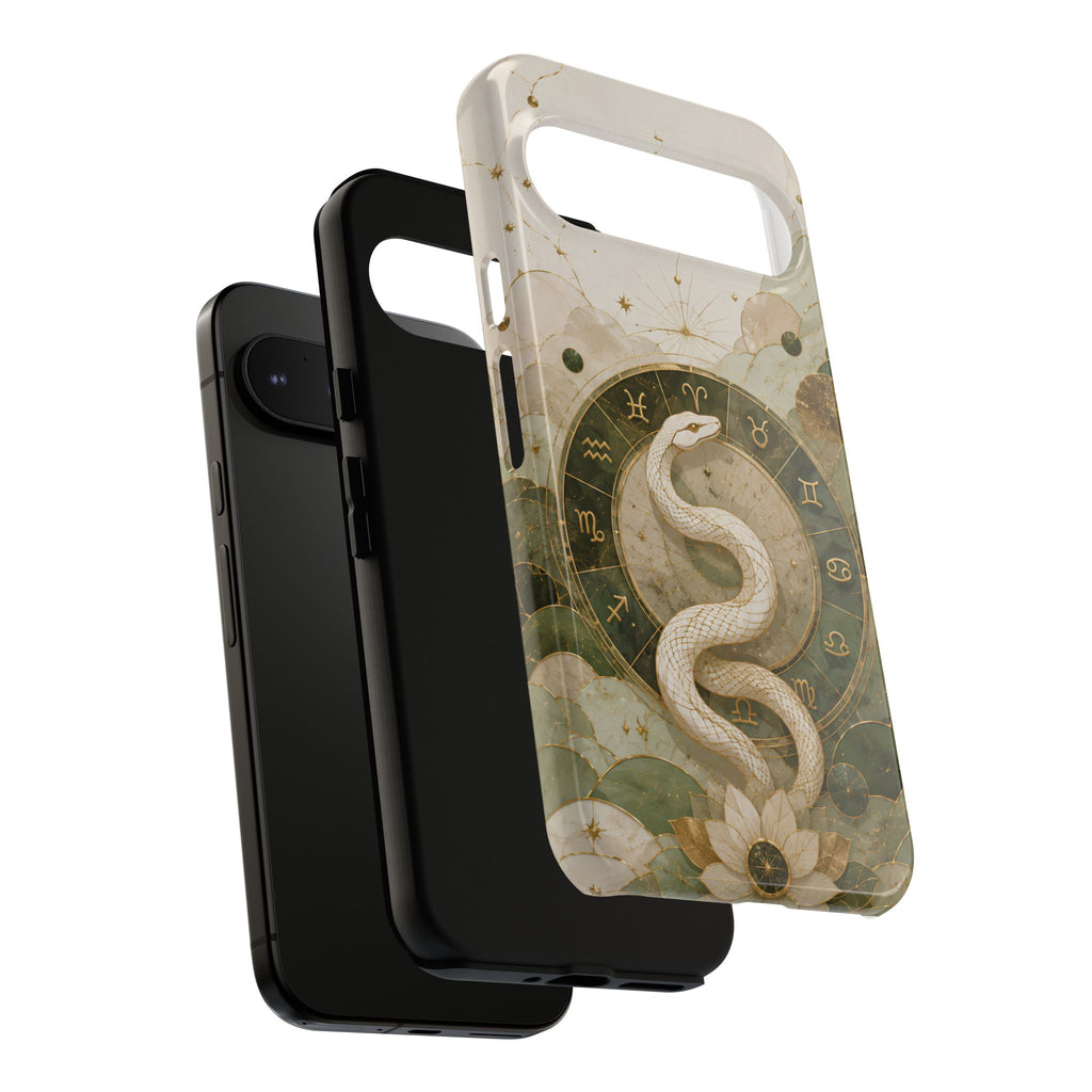 White Snake Google Pixel Phone Case | Celestial Zodiac Phone Case