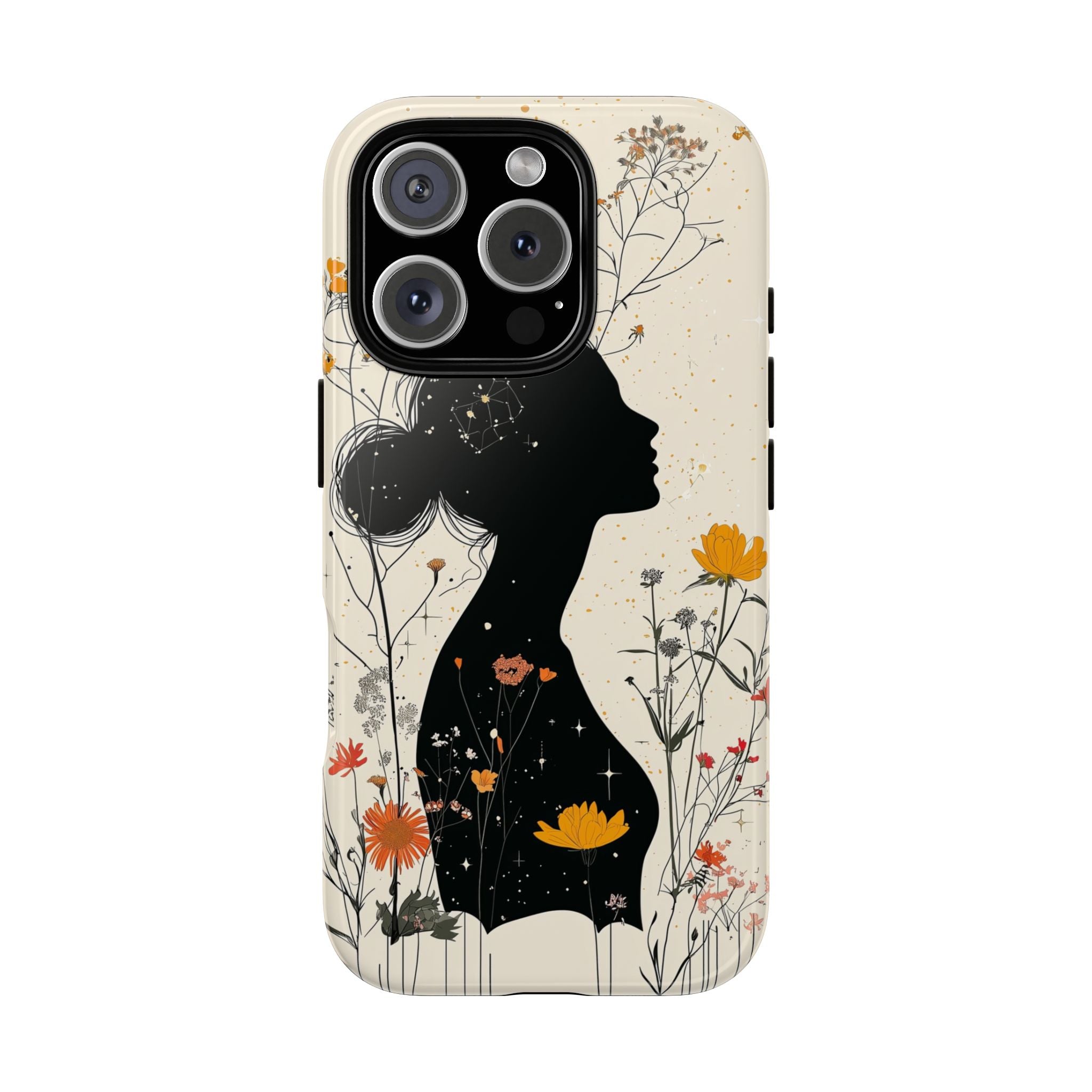 Floral Silhouette iPhone Case | Botanical Woman