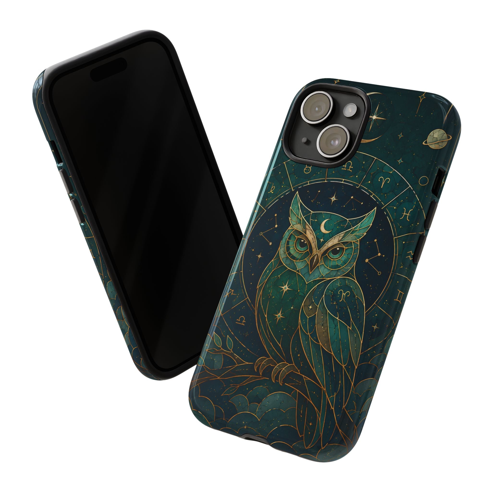 Moonlit Owl iPhone Case | Stained Glass Owl iPhone Case