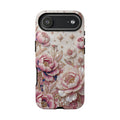 Custodia Floreale per Telefono Robusta Luna | Cover Protettiva Peonia Rosa Vintage