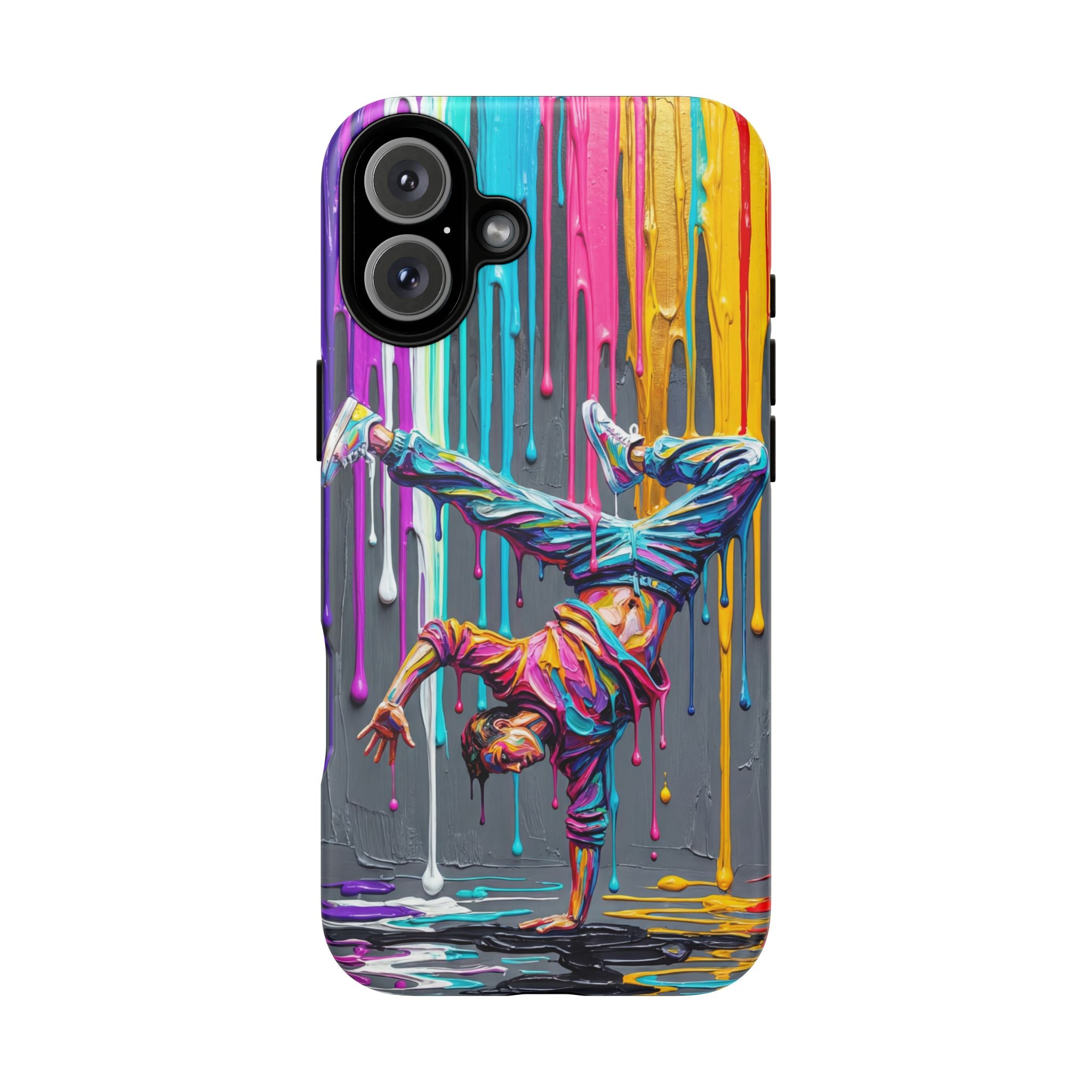 Colorful Breakdancer Graffiti Tough iPhone Case