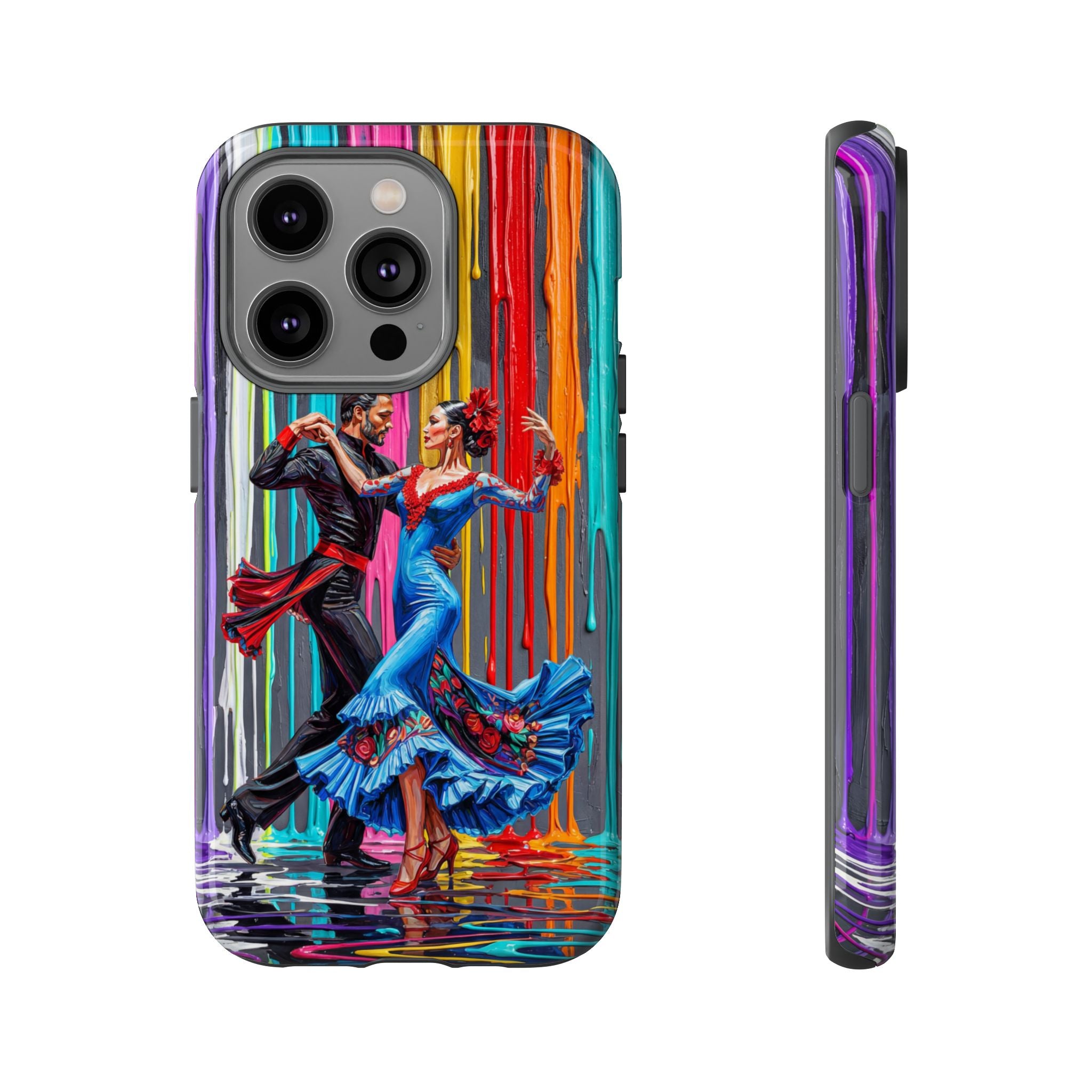 Colorful Tango iPhone Case | Vibrant Dancing Couple Art Protection