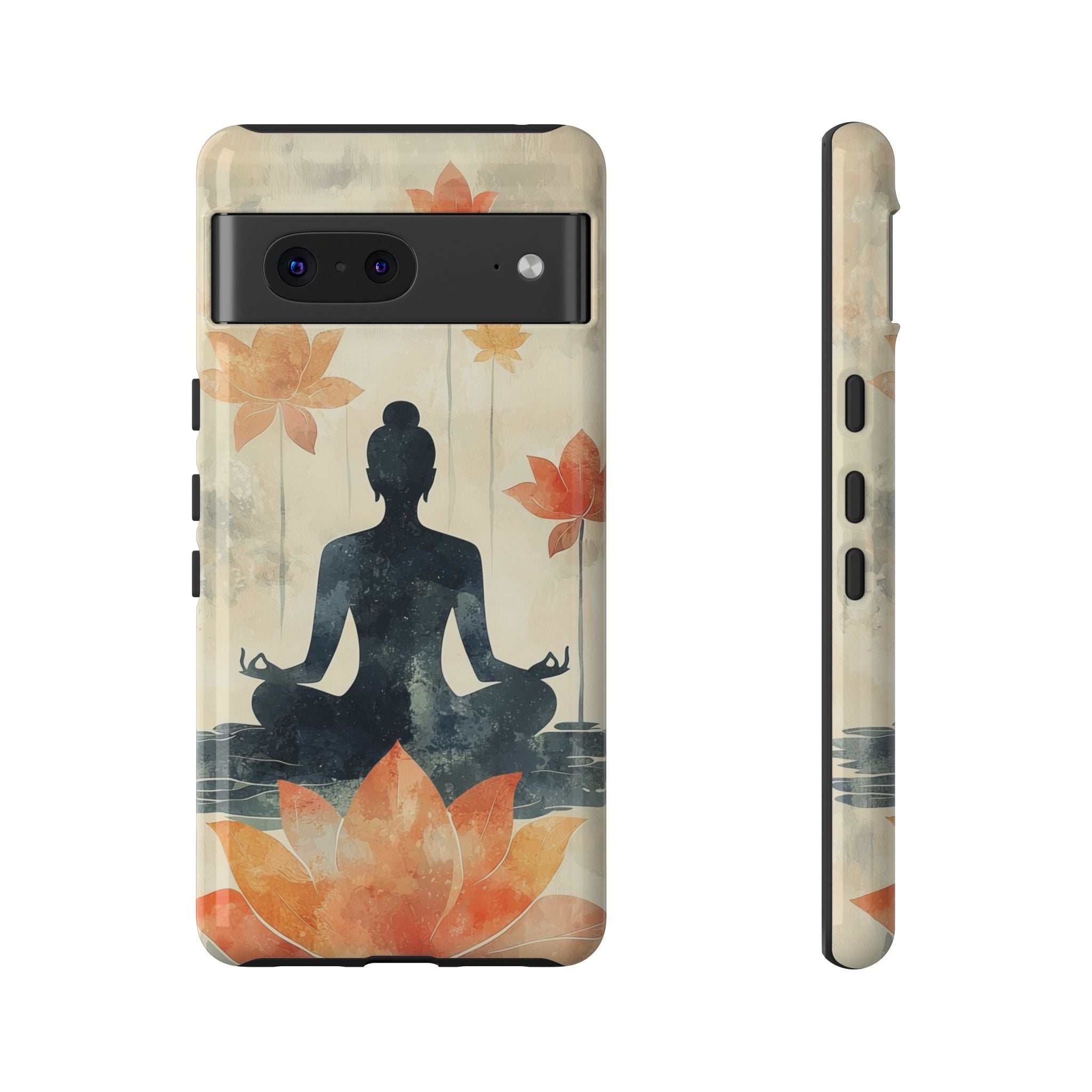 Yoga Lotus Google Pixel Case | Meditative Silhouette