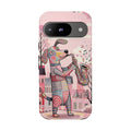 Saxophone Dog Google Pixel Phone Case | Cute Pink Musical Art Protective Case
