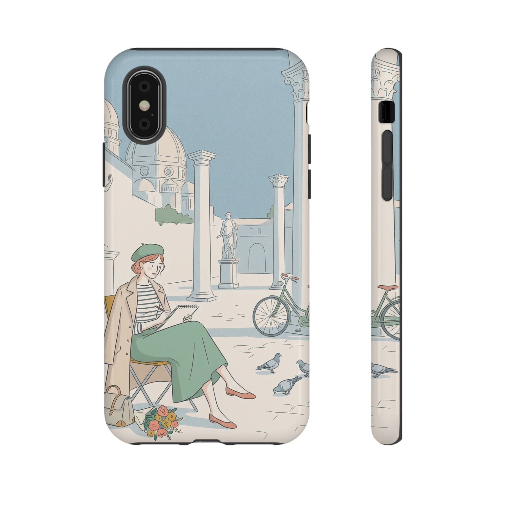 Florence Art Aesthetic iPhone Case | Renaissance Italy Travel Illustration