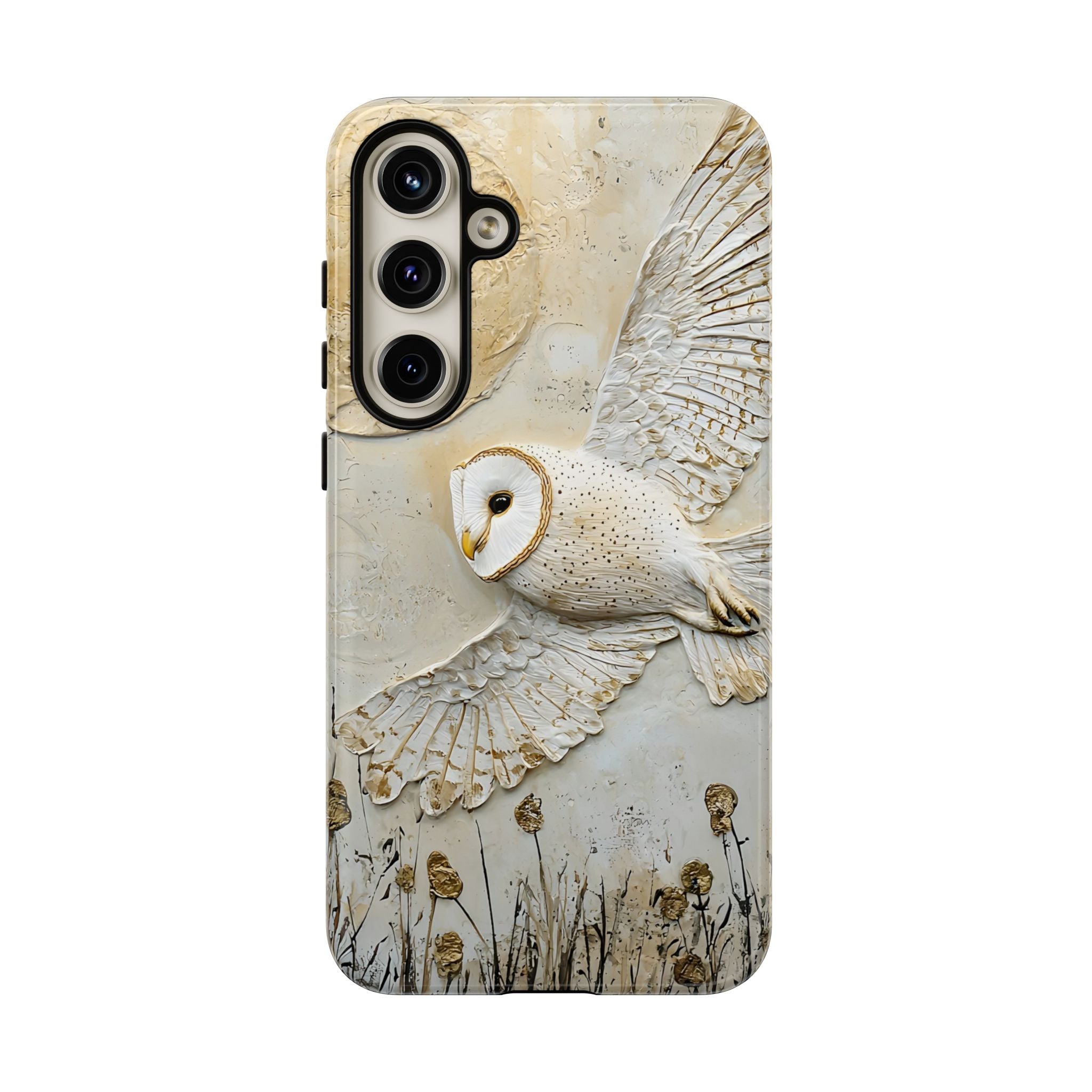 Barn Owl Samsung Galaxy Case — Elegant Flying Owl Wildlife