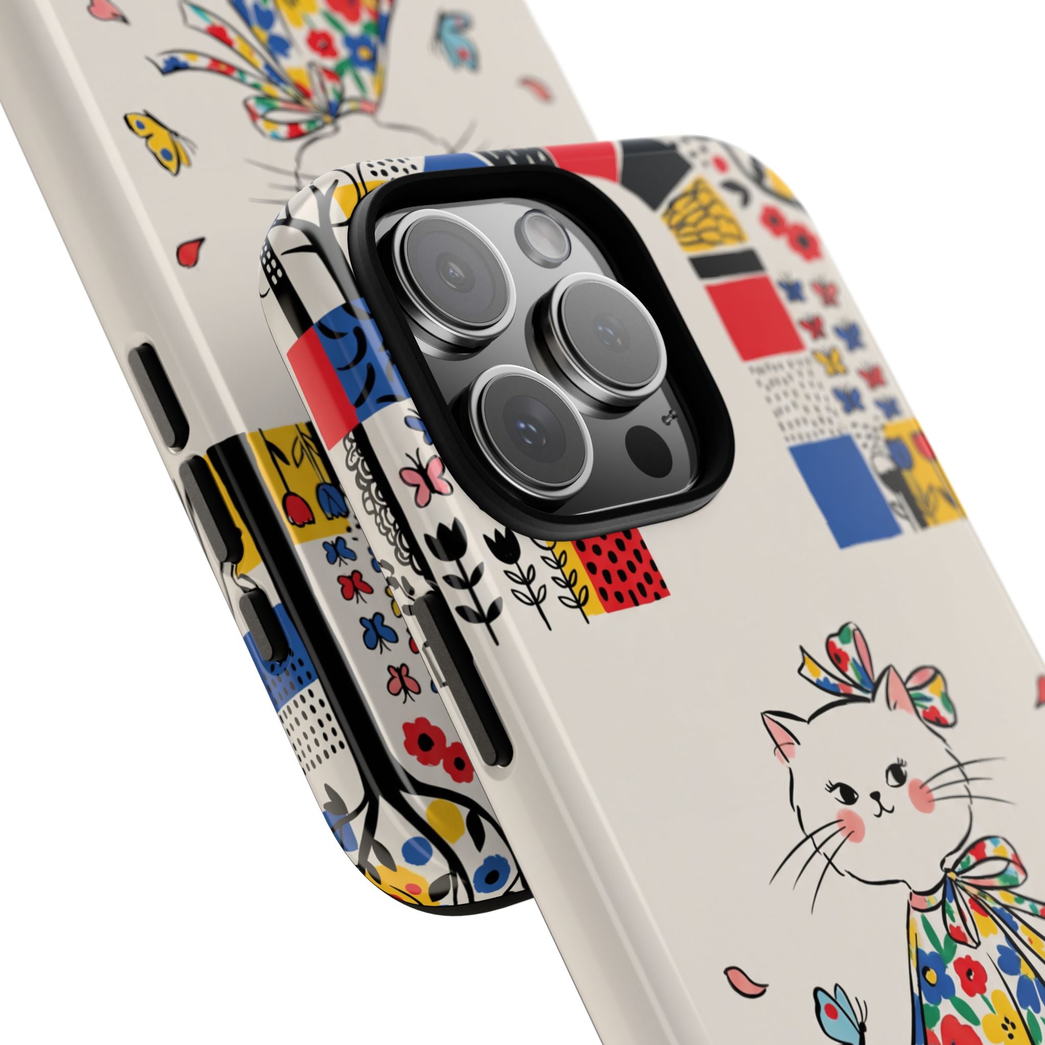 Floral Kitty iPhone Case | Cute Cat