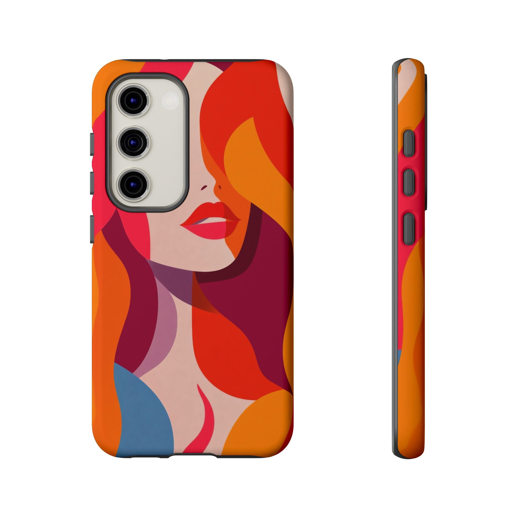 Retro Pop Art Woman Samsung Galaxy Case | Bold Colourful Abstract Portrait