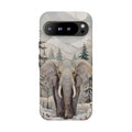 Elephant Google Pixel Phone Case | Winter Forest Phone Case
