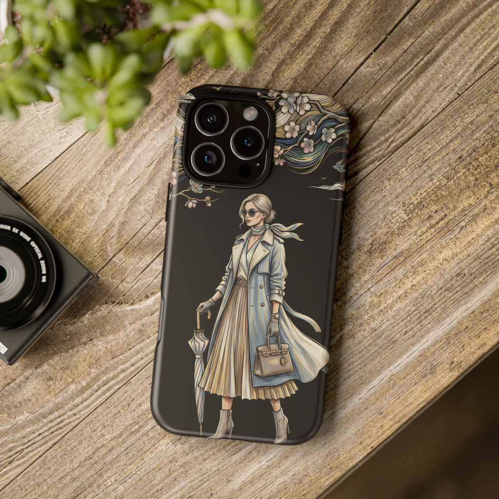 Vintage Chic iPhone Case | Stylish Woman Illustration
