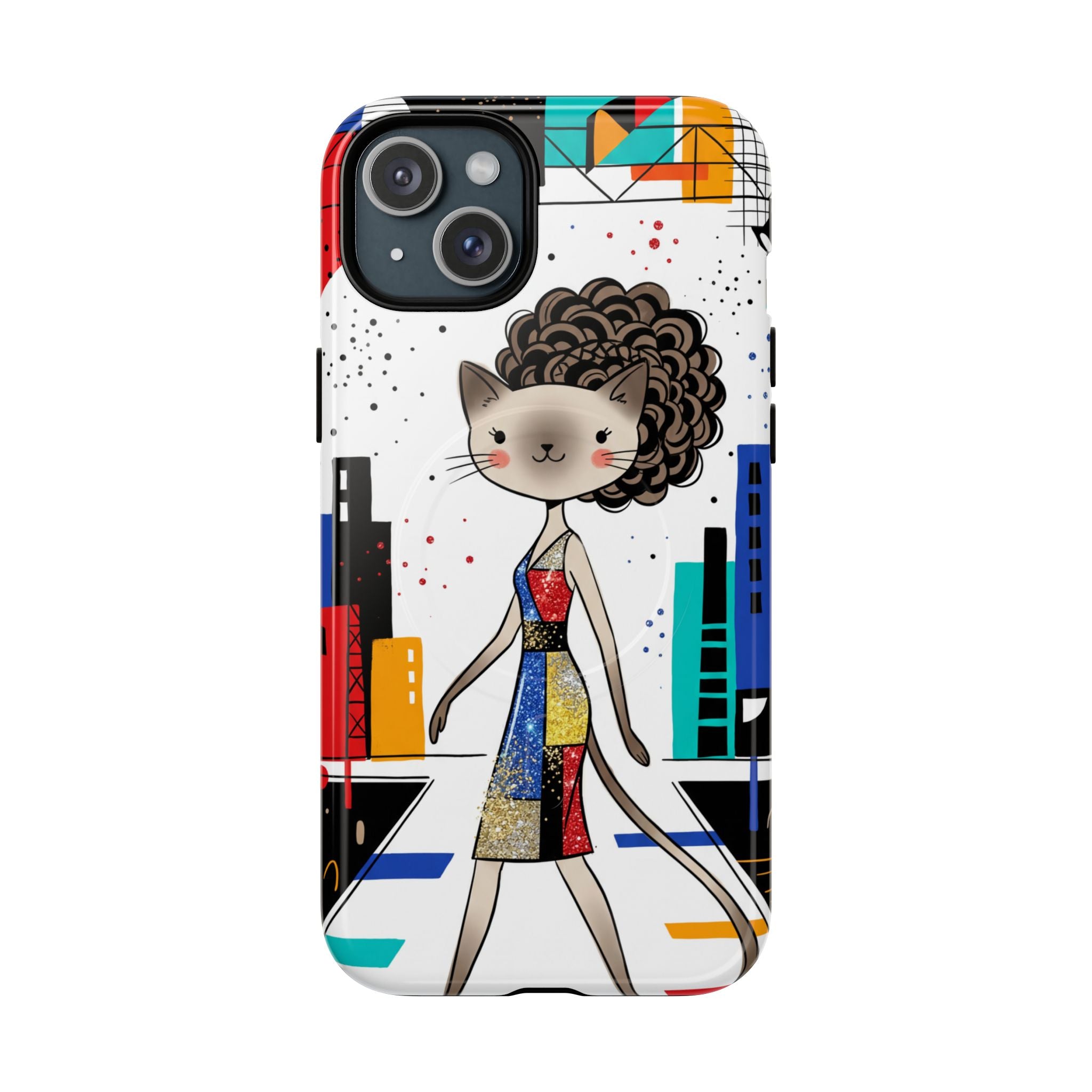 Catwalk City MagSafe iPhone Case | Cute Fashion Cat
