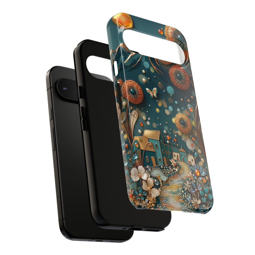 Whimsical Night Village Google Pixel Case