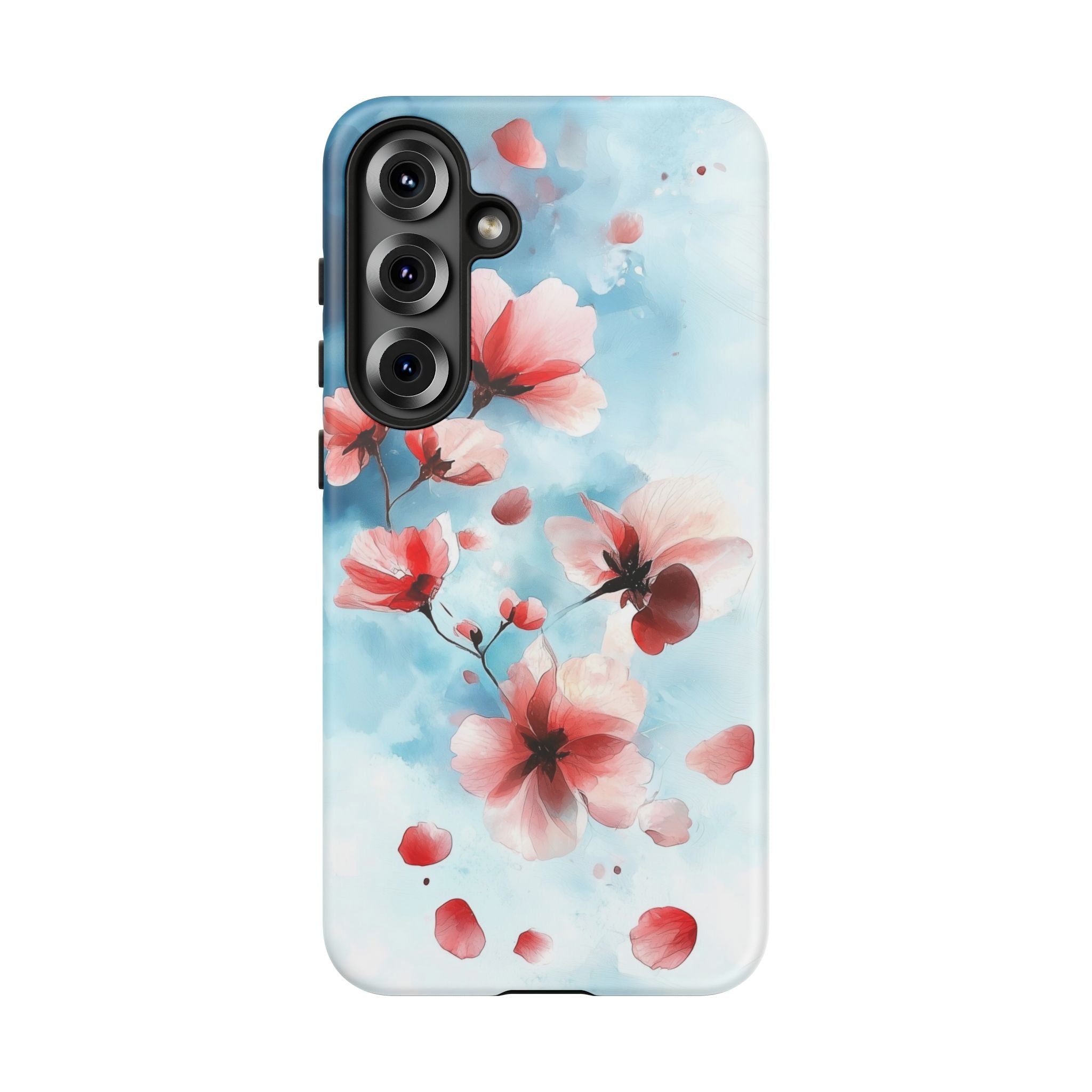 Floral Cherry Blossom Samsung Galaxy Case | Pastel Pink Blue