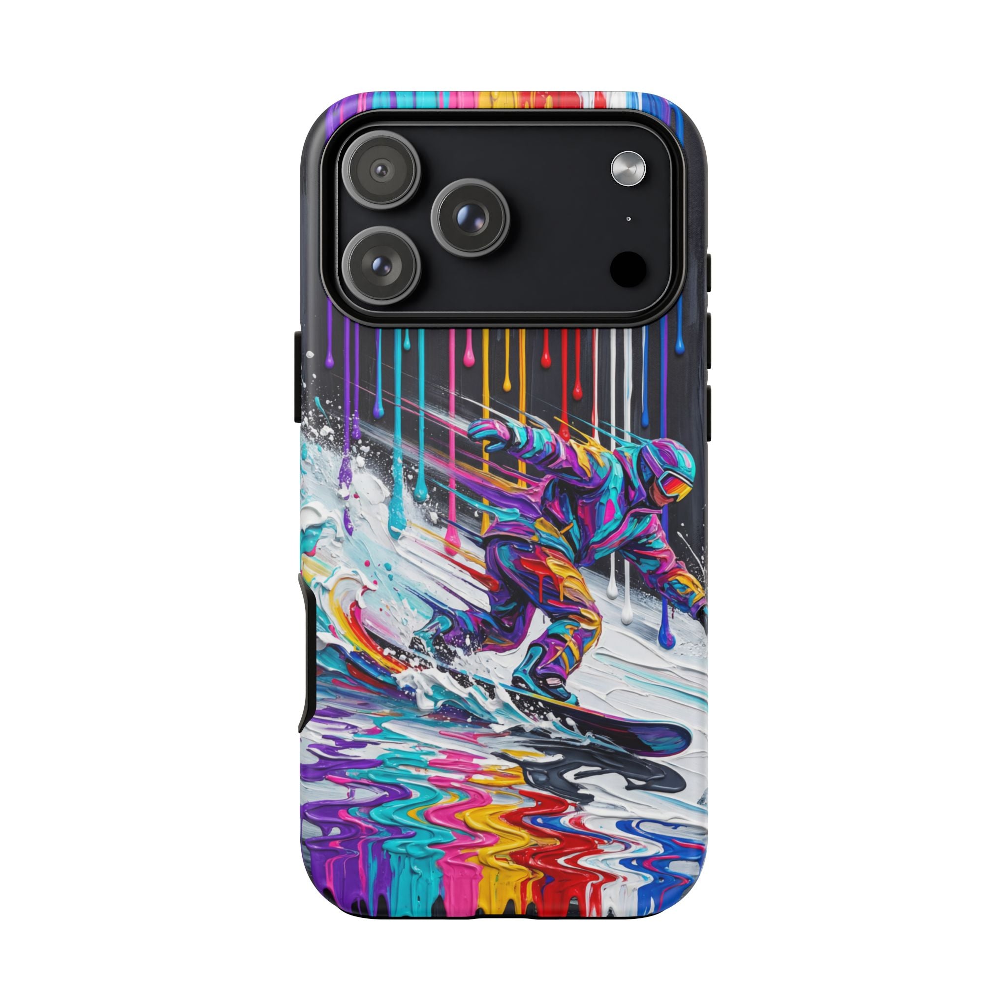 Colourful Snowboarder Art iPhone Case