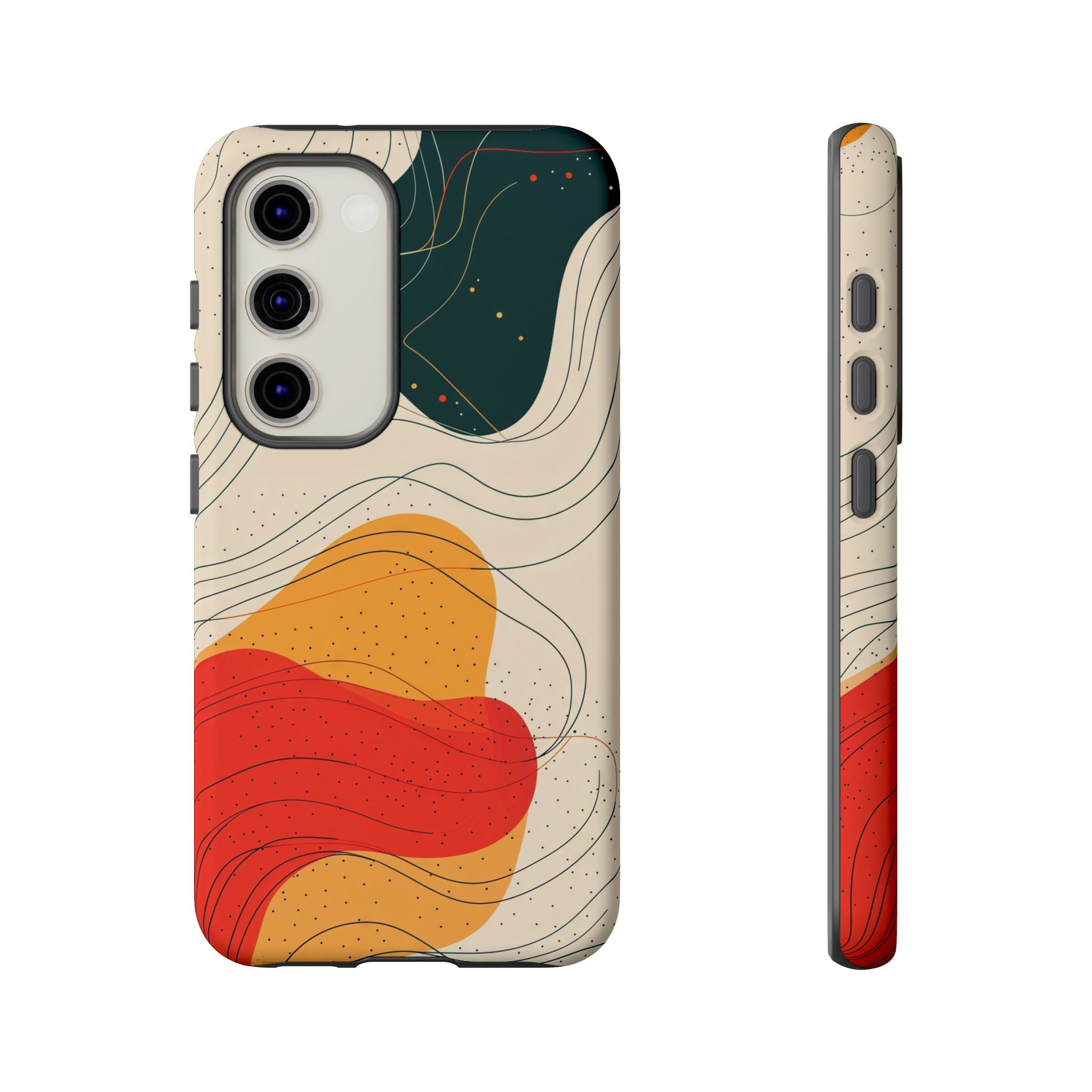 Abstract Retro Waves Samsung Galaxy Case | Colourful Modern Art