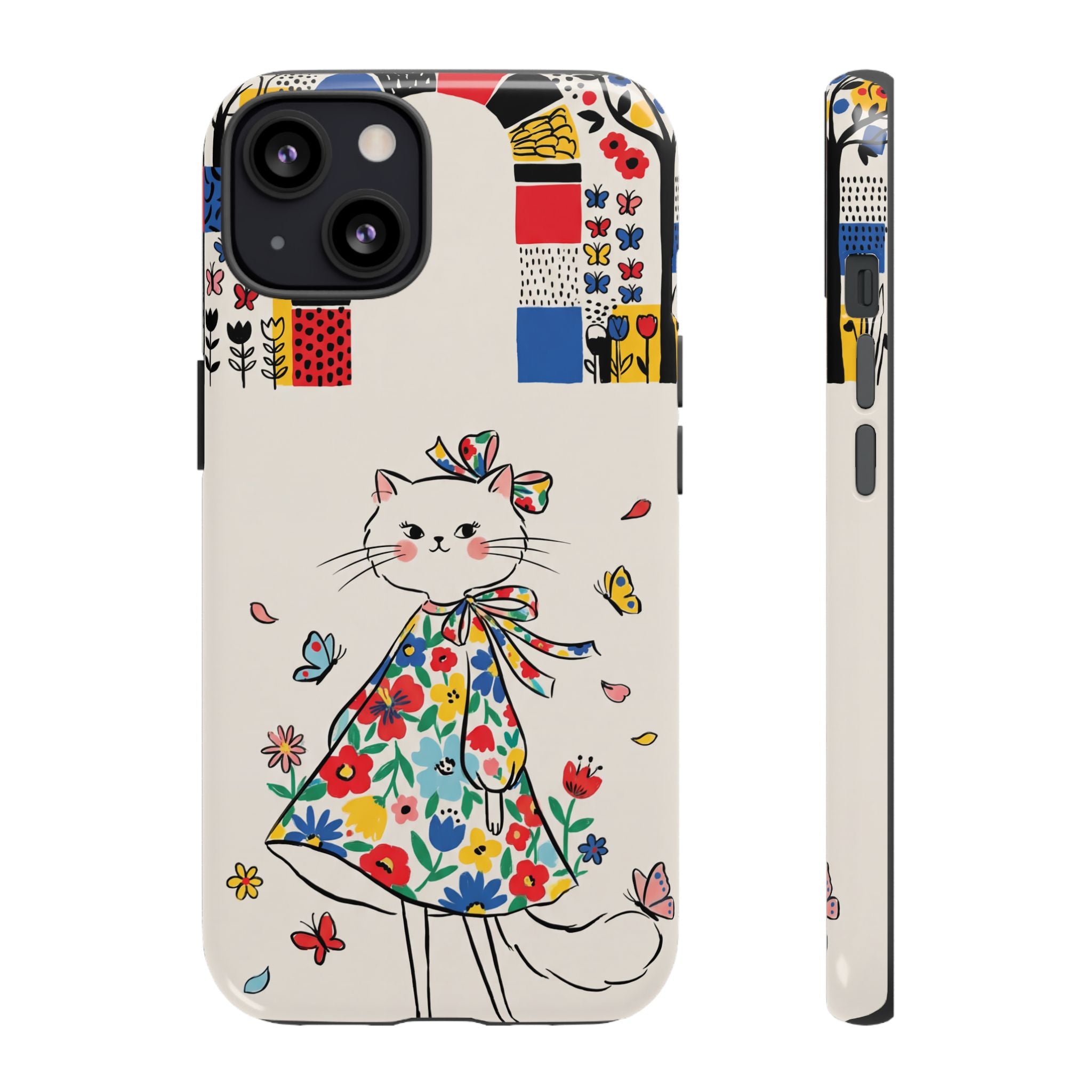 Floral Kitty iPhone Case | Cute Cat