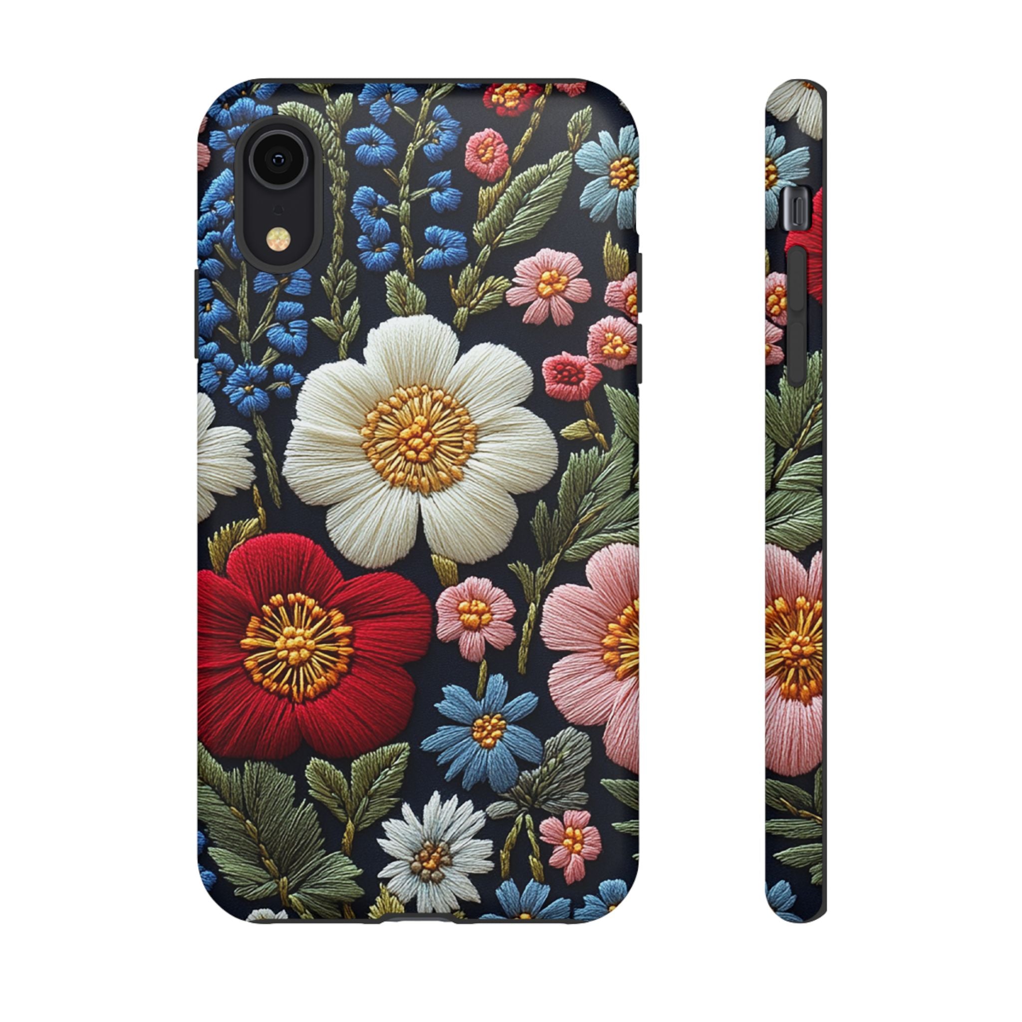 Floral Embroidered Garden iPhone Case