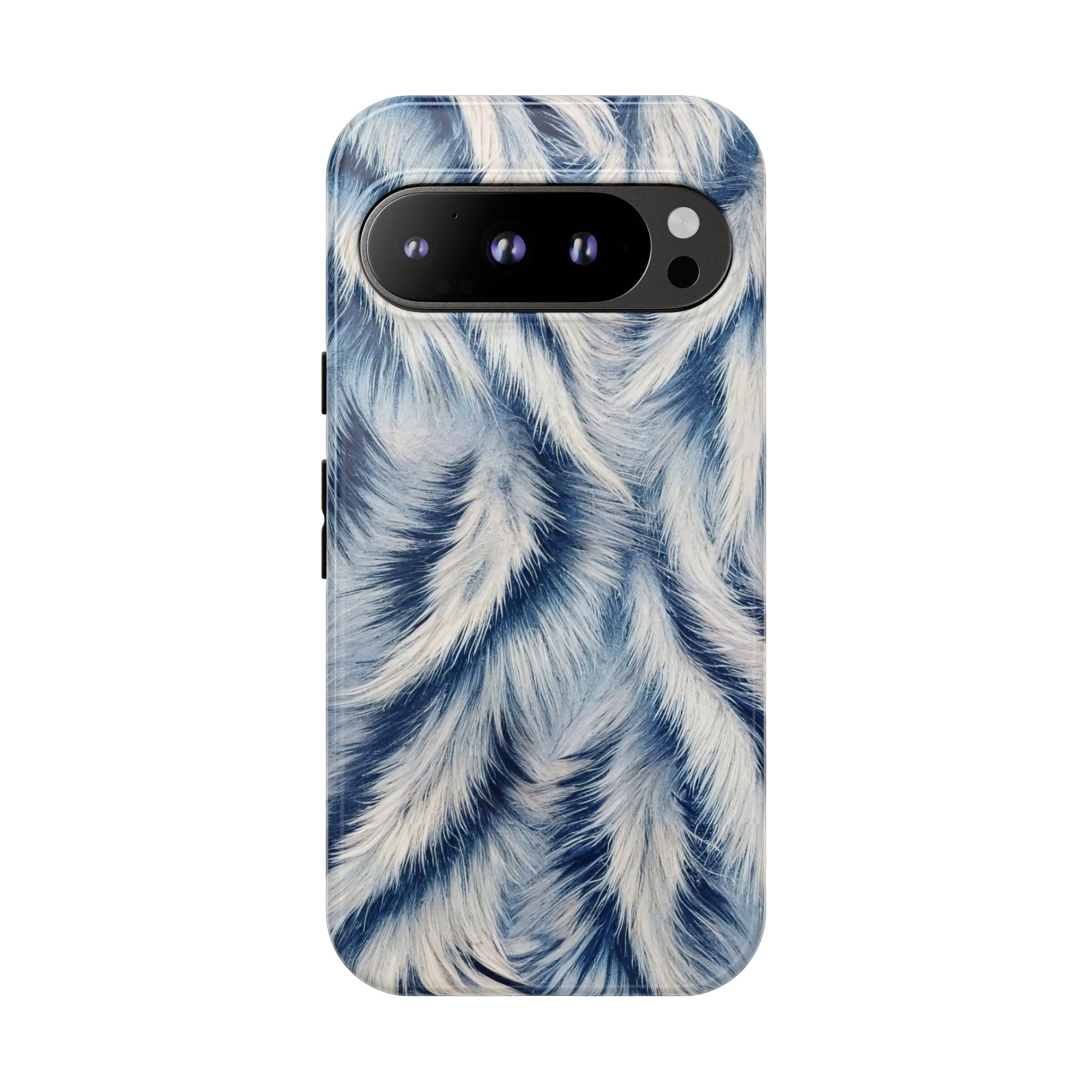 Blue Faux Fur Texture Protective Tough Google Pixel Case