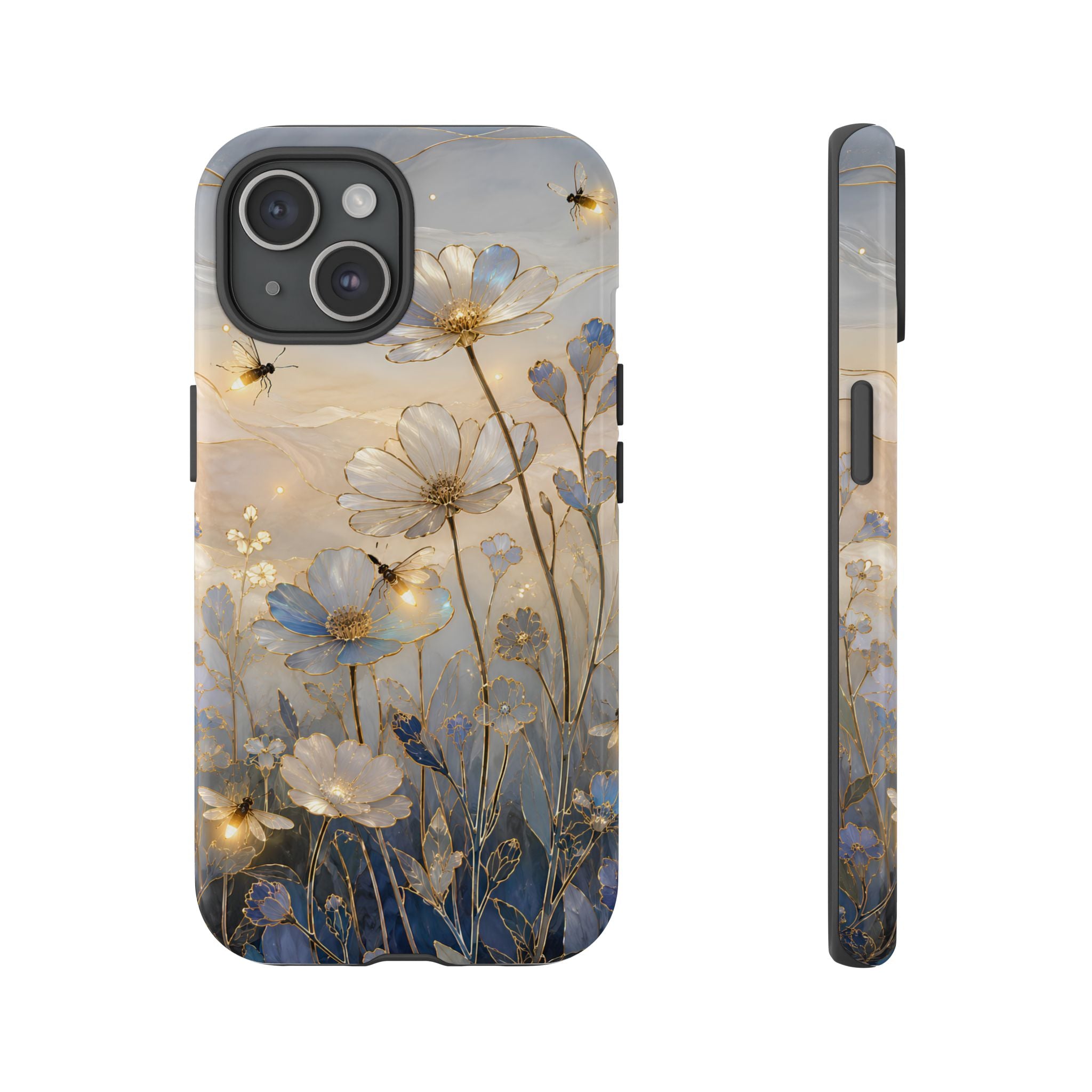 Moonlit Wildflower iPhone Case | Firefly Meadow Art Cover