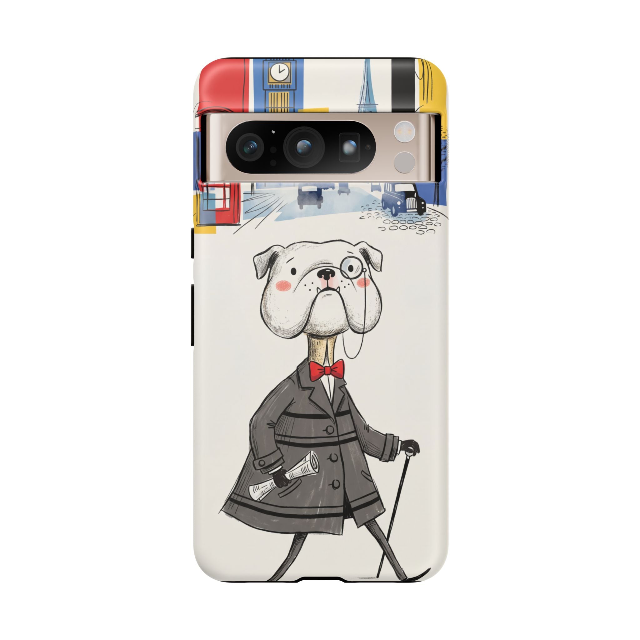 Vintage Dapper Gentleman Bulldog Google Pixel Phone Case
