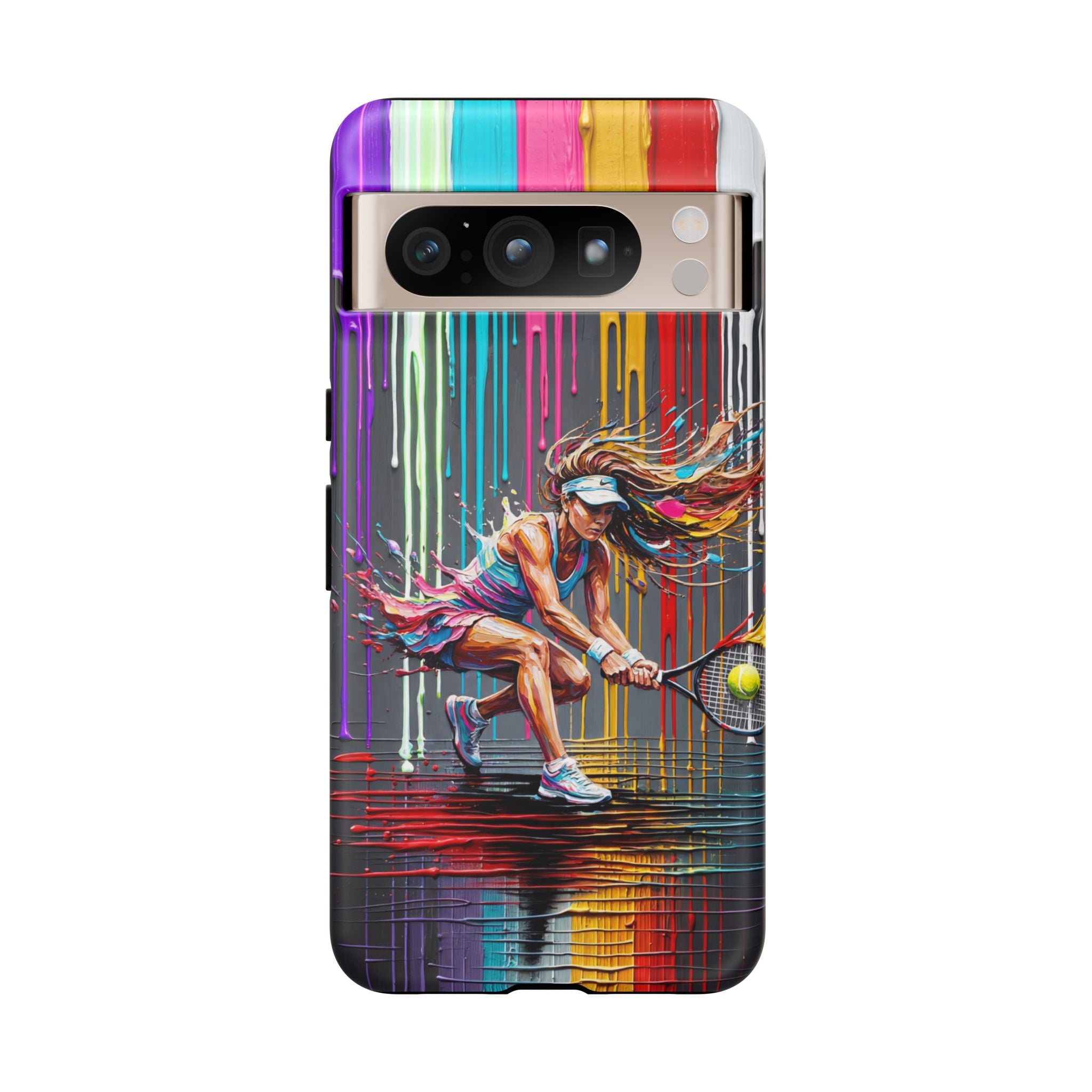 Colour Splash Tennis Google Pixel Phone Case | Vibrant Female Player Art