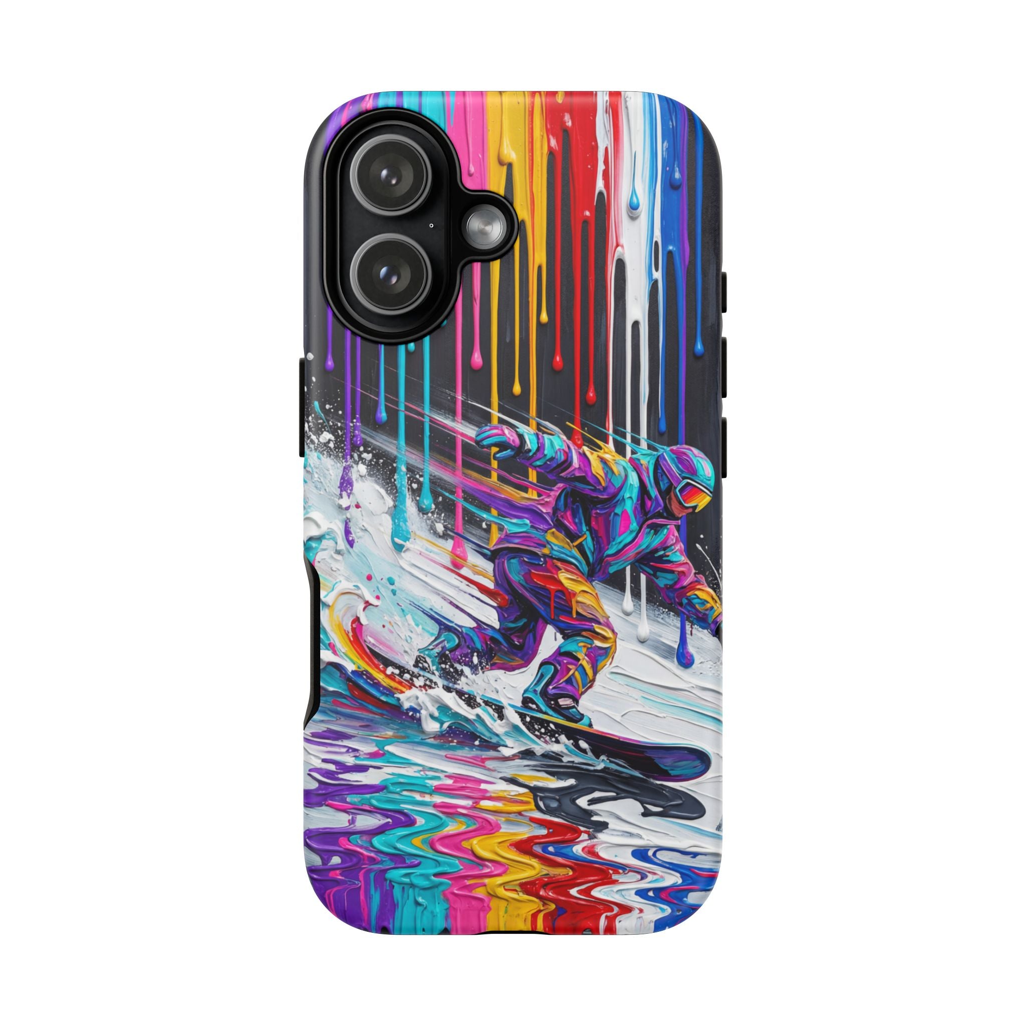 Colourful Snowboarder Art iPhone Case