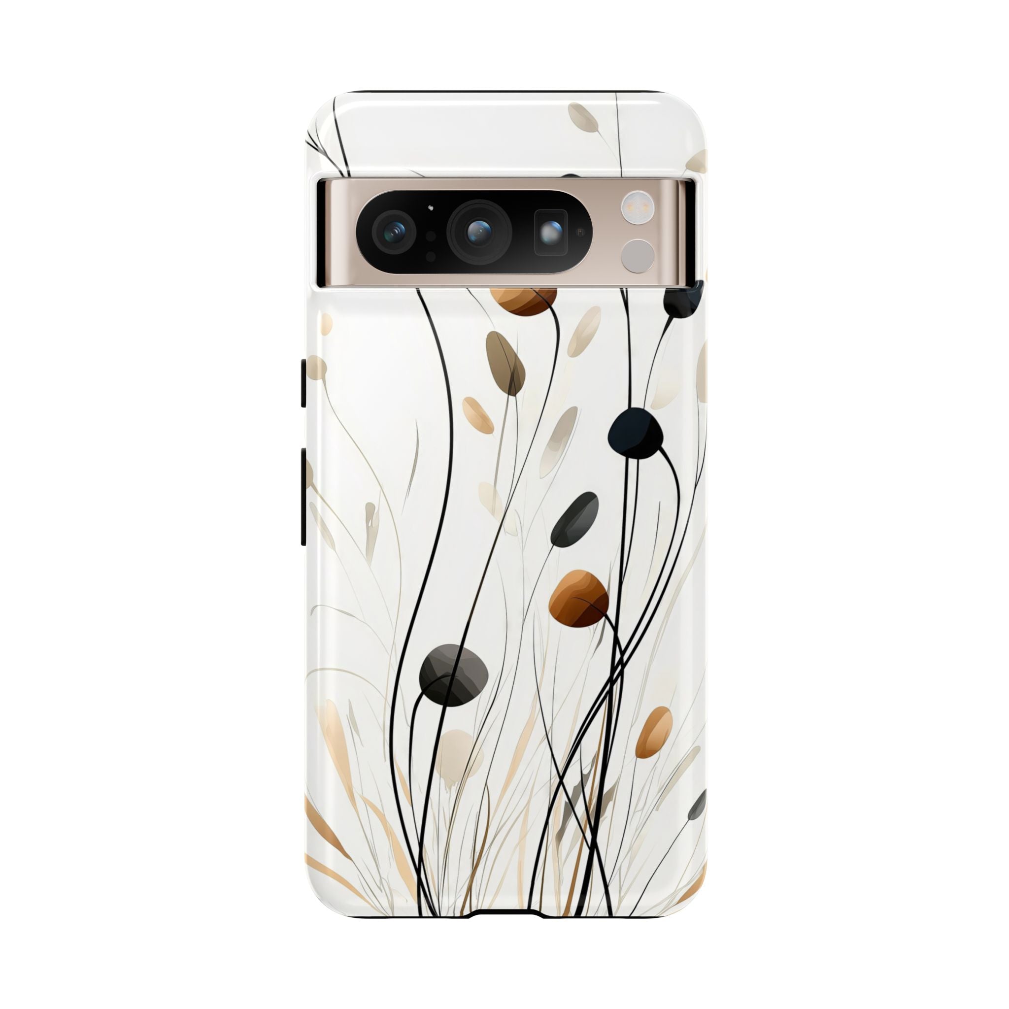 Floral Breeze Tough Google Pixel Case | Minimal Neutral Botanical Design