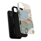 Retro Coastal Road Trip Design MagSafe iPhone Case
