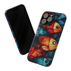 Fish Mosaic Tough iPhone Case — Colourful Artistic Fish Pattern