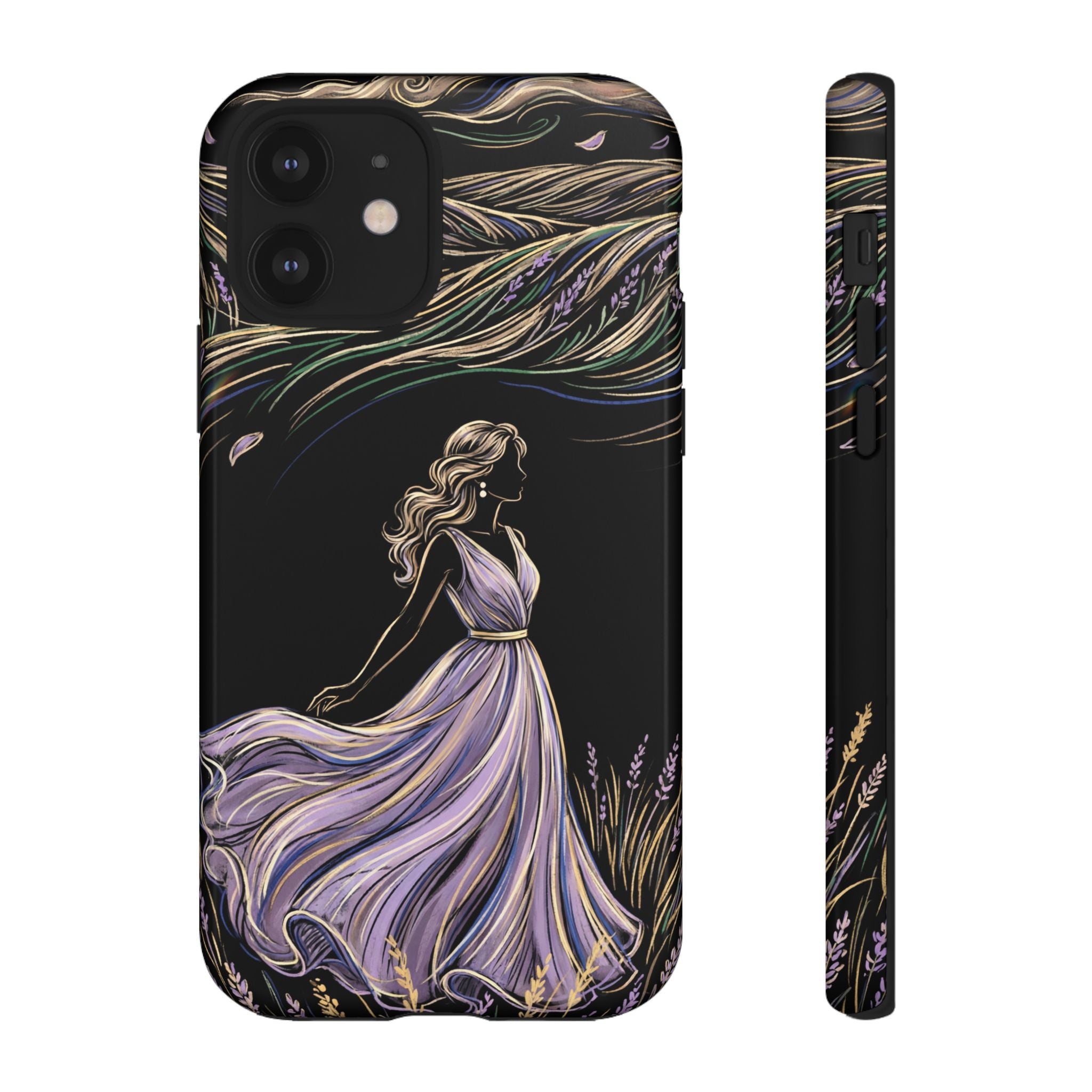Lavender Breeze iPhone Case | Elegant Dancing Woman Floral Protection