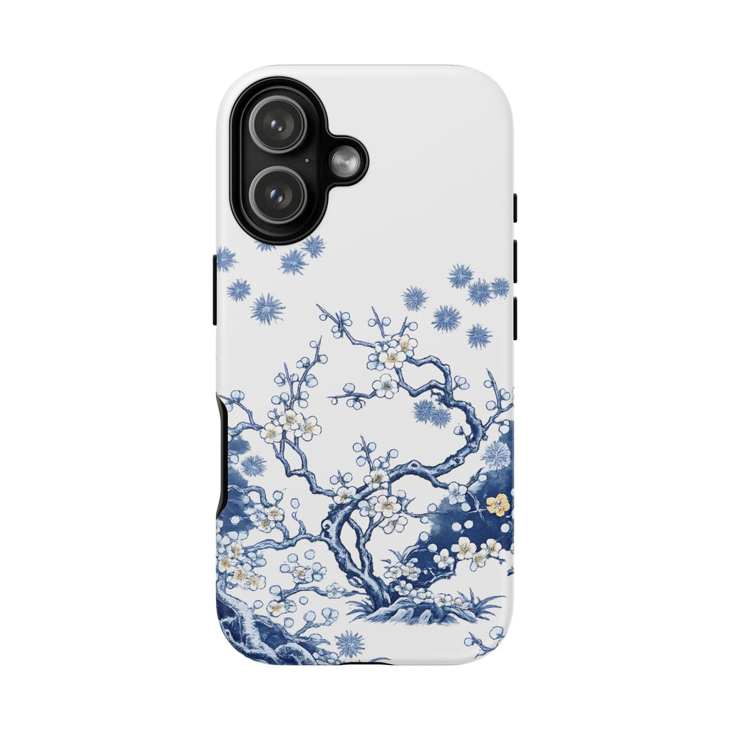 Vintage Blue White Porcelain iPhone Case | Chinoiserie Floral Tough Cover
