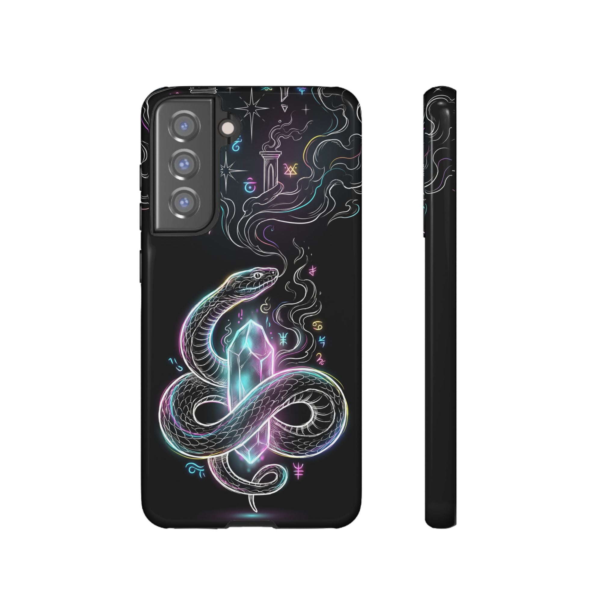 Neon Occult Mystic Snake Crystal Samsung Galaxy Phone Case
