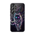 Neon Wolf Samsung Galaxy Phone Case | Mystic Glow Protective Tough Case