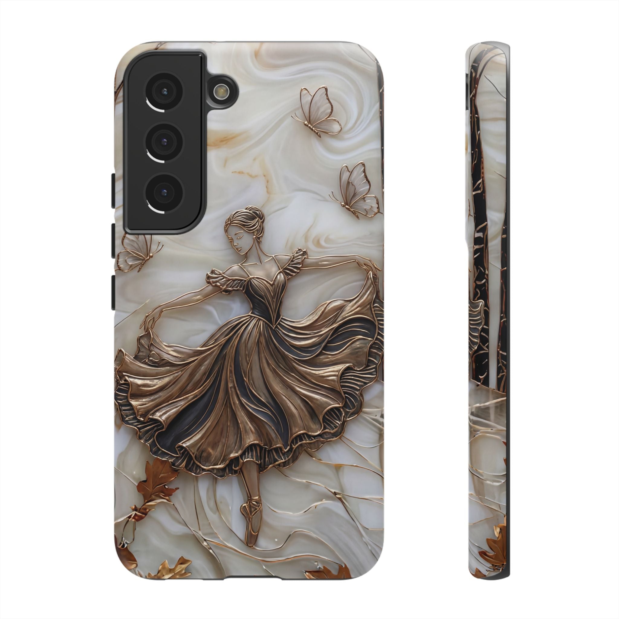 Elegant Bronze Ballerina Dance Design Samsung Galaxy Case