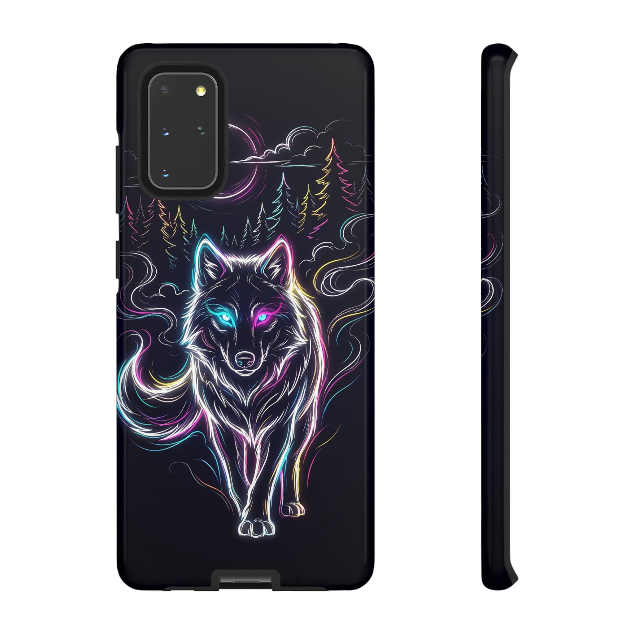 Neon Wolf Samsung Galaxy Phone Case | Mystic Glow Protective Tough Case