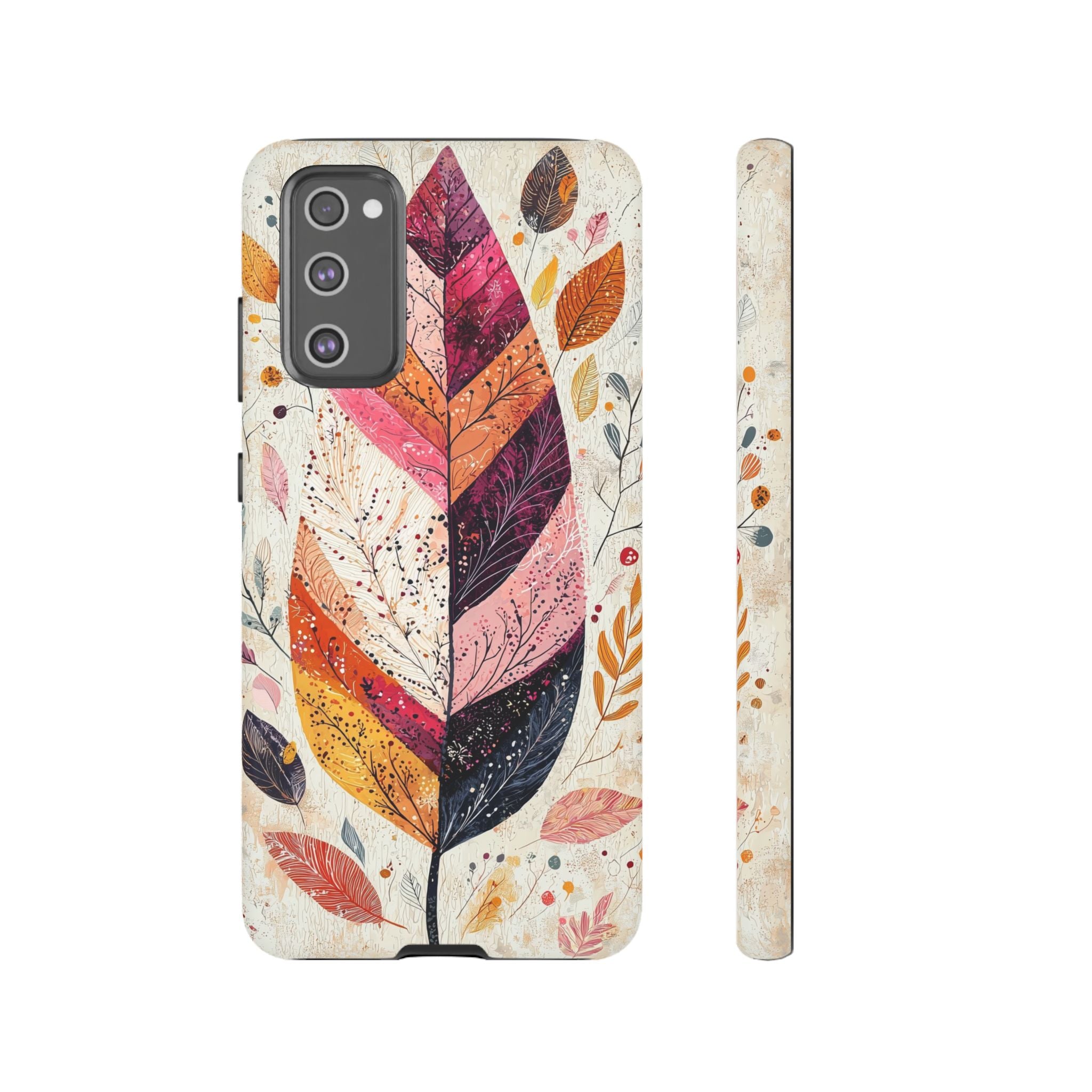 Autumn Leaf Tough Samsung Galaxy Case | Watercolour Feathered Fall Design