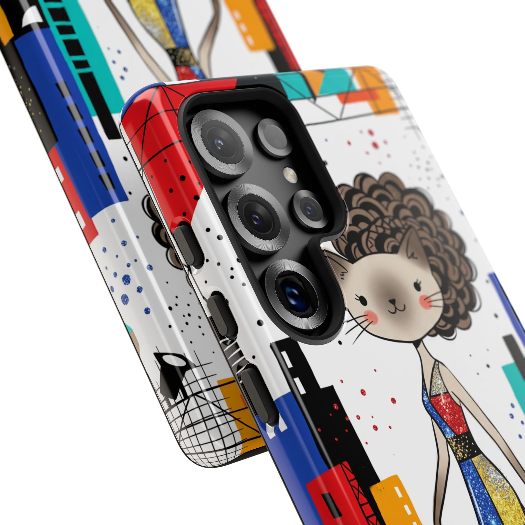 Catwalk City Samsung Galaxy Phone Case | Cute Fashion Cat