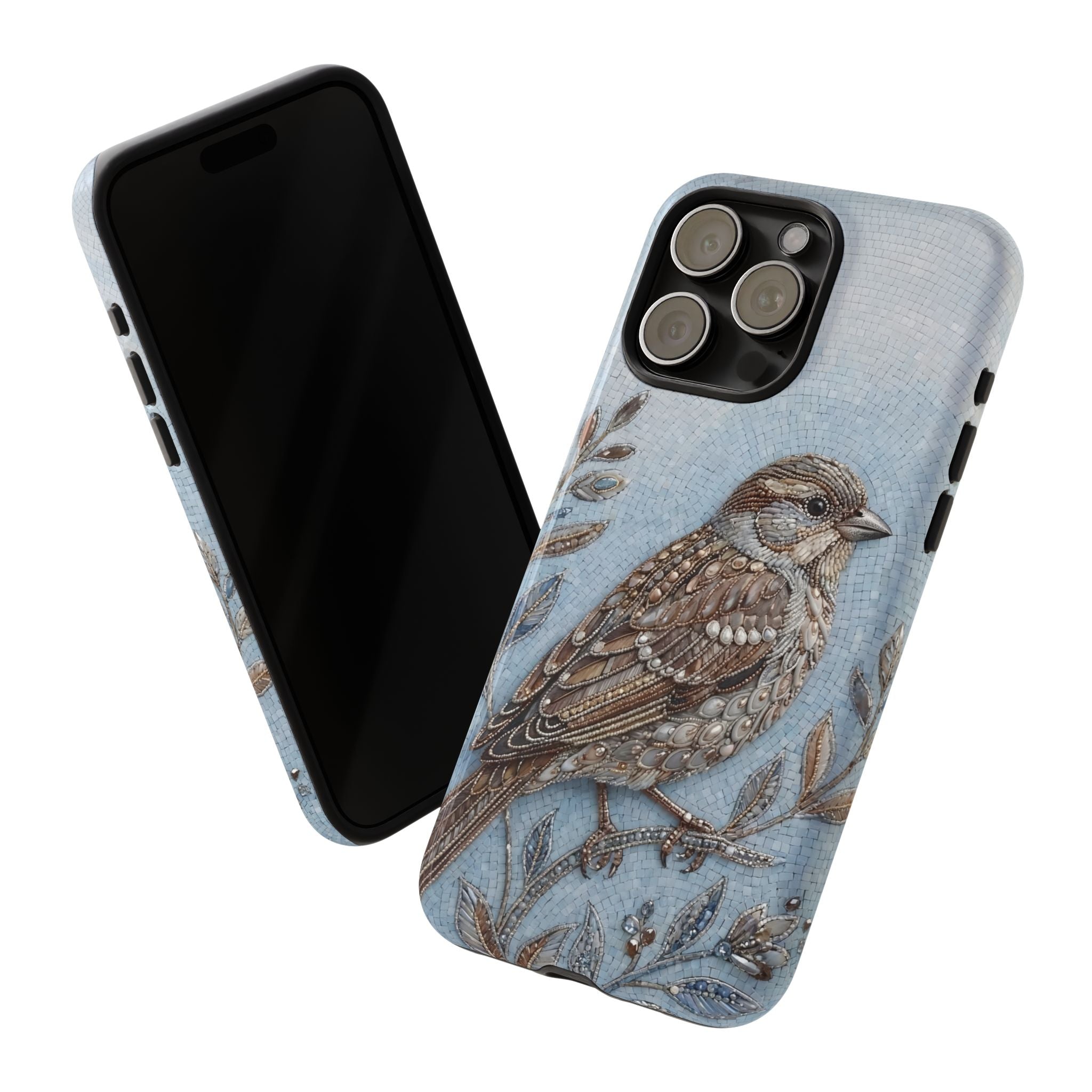 Bird Illustration iPhone Case — Sparrow Art Tough Phone Cover