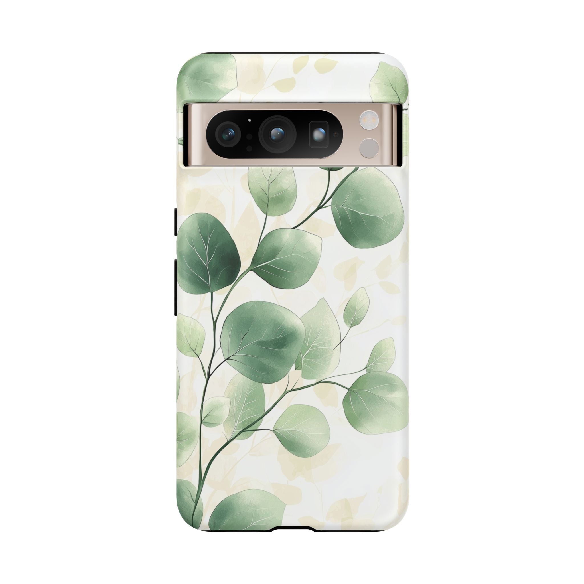Botanical Eucalyptus Tough Google Pixel Phone Case | Green Watercolour Leaf