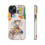 Cute Fashion Girl iPhone Case | Colourful Shopping Street Design