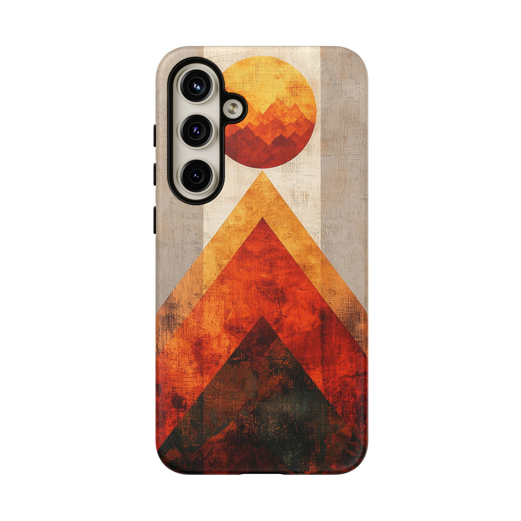 Retro Geometric Sunset Samsung Galaxy Case