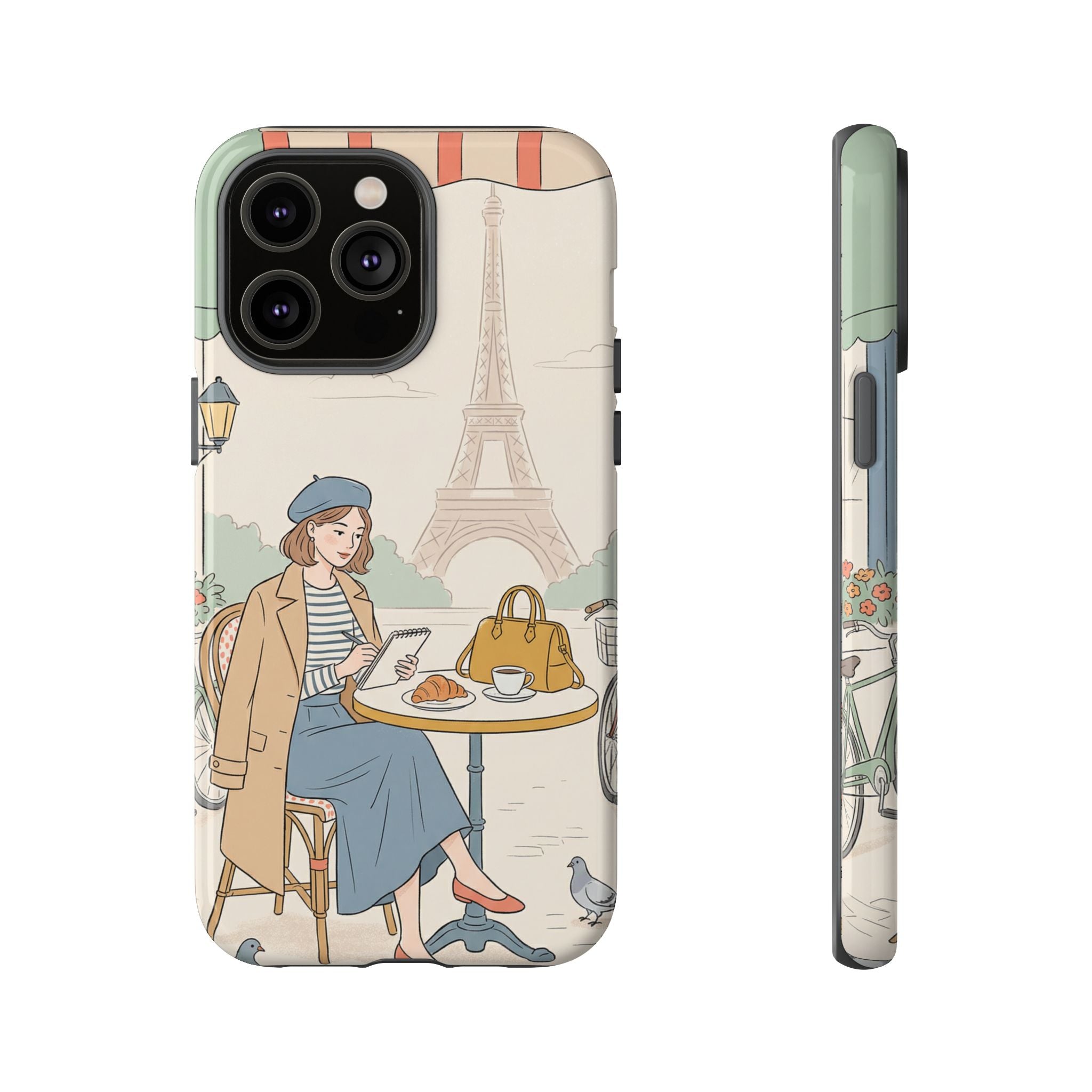 Paris Cafe iPhone Case | Cute Vintage Eiffel Tower Travel