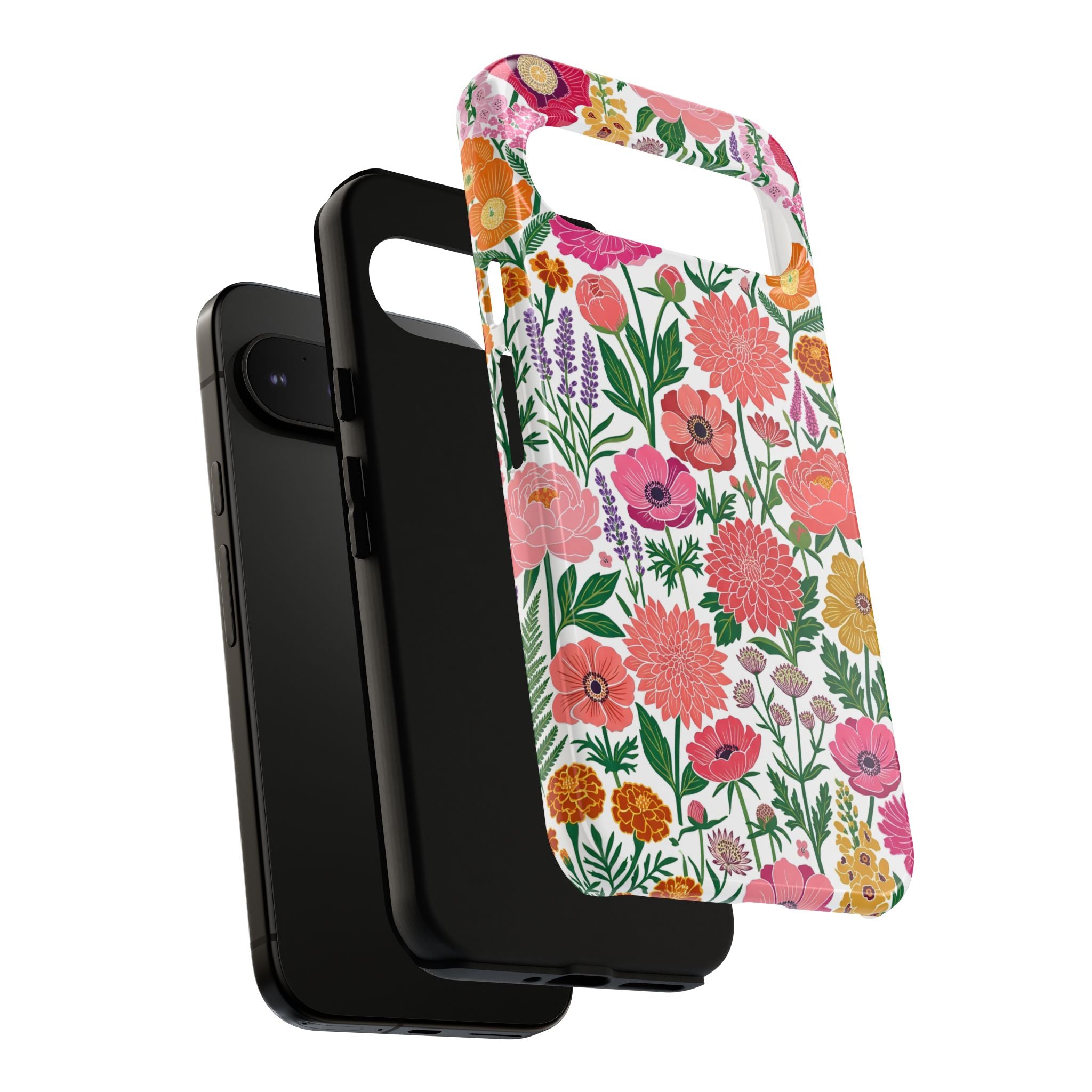 Floral Tough Google Pixel Phone Case | Colorful Garden Print Protective Cover