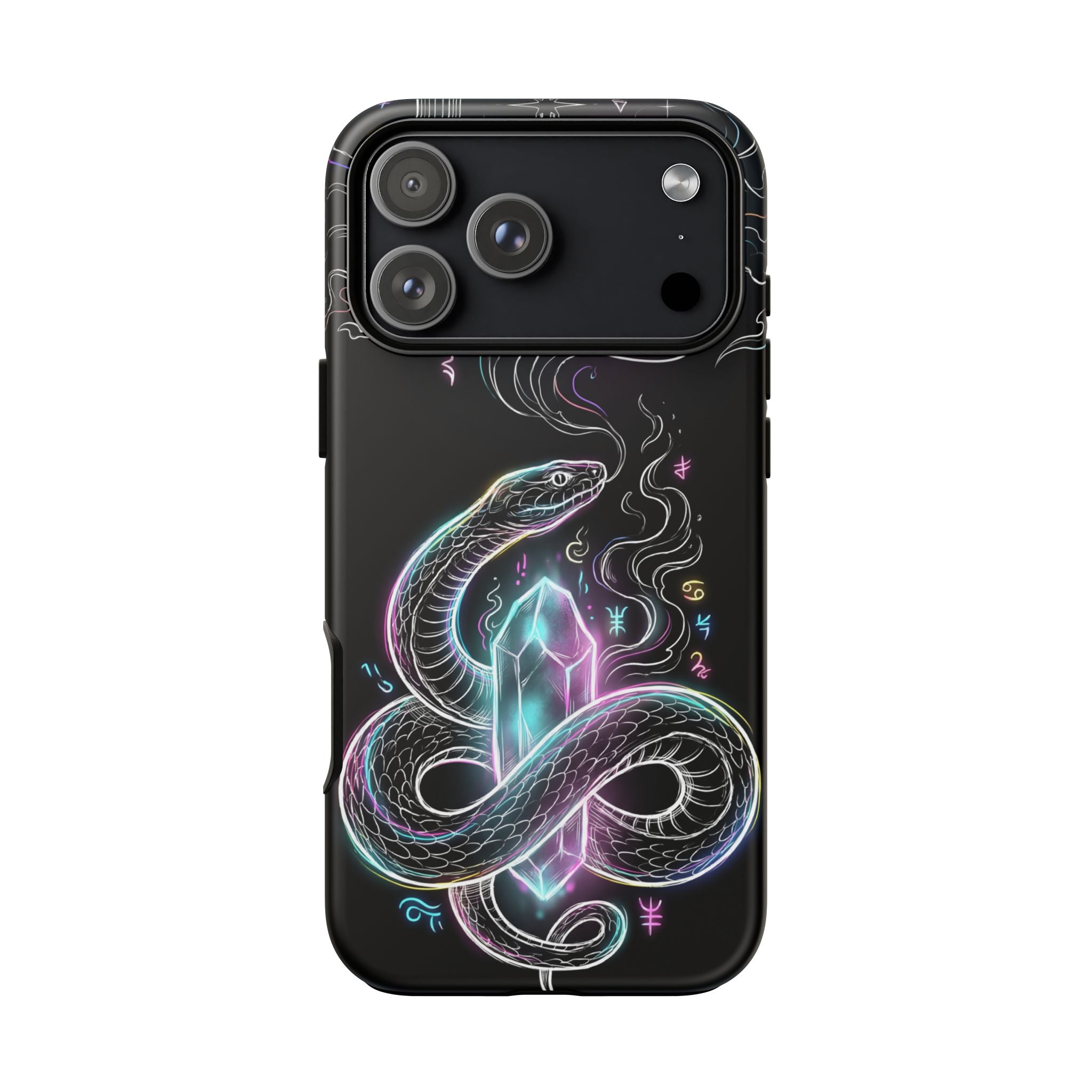 Neon Occult  Mystic Snake Crystal iPhone Case