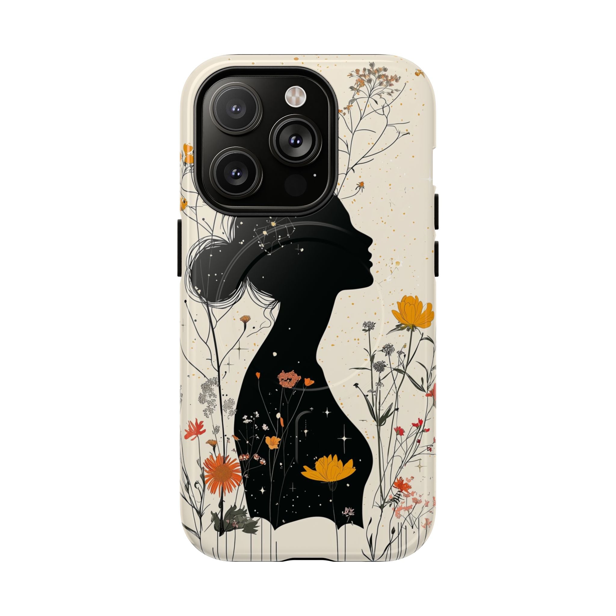 Custodia MagSafe per iPhone con silhouette floreale | Botanical Woman