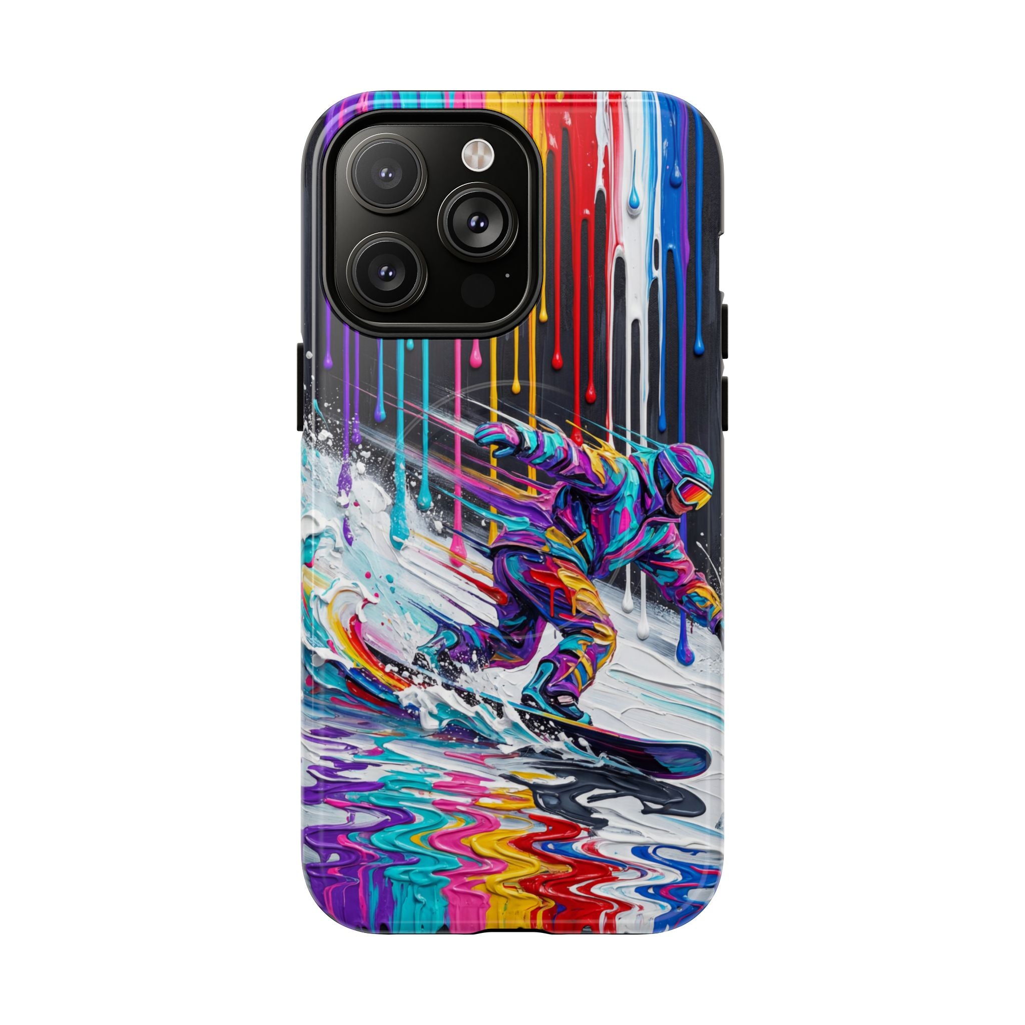 Colourful Snowboarder Art MagSafe iPhone Case